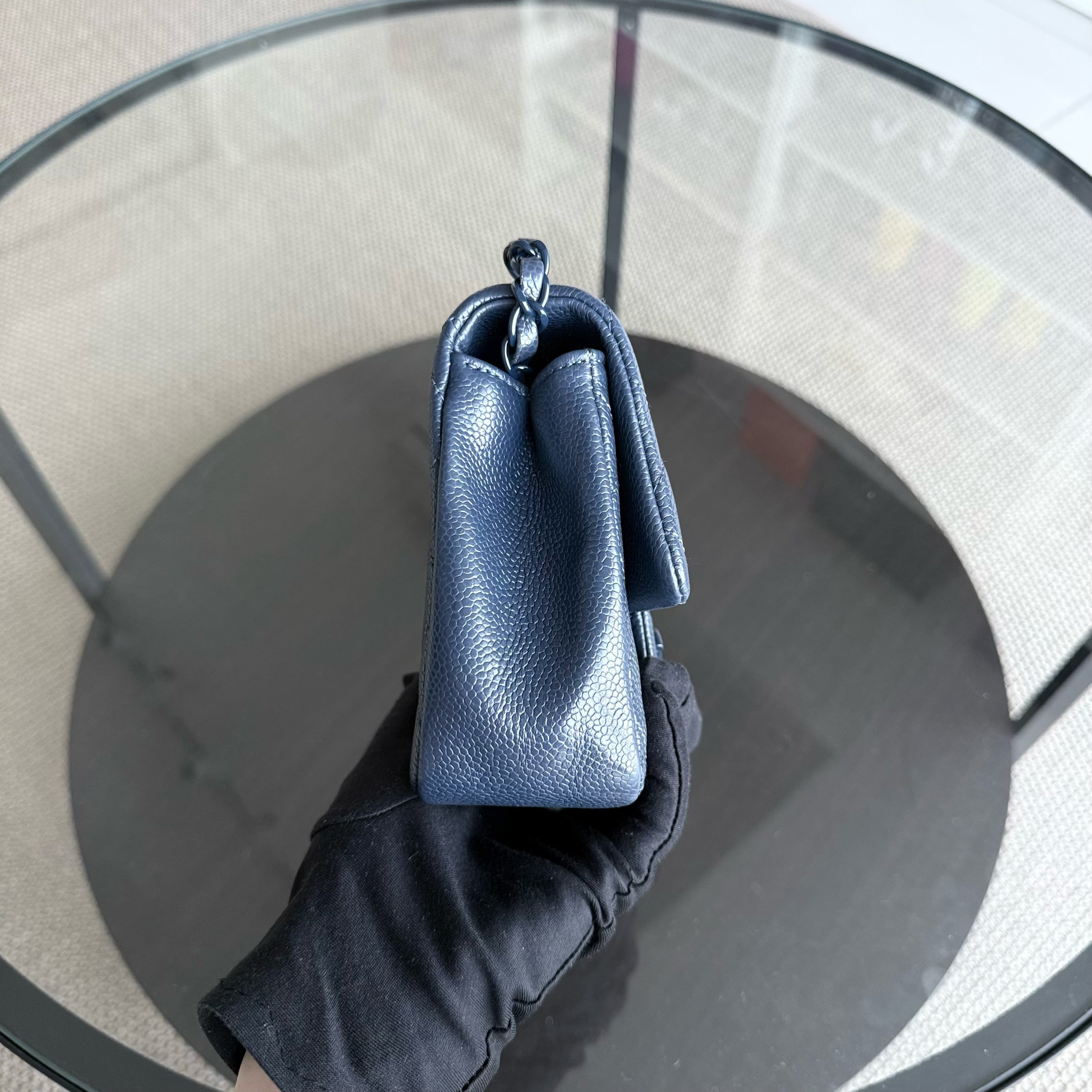 Chanel CC Flap Mini Square - Caviar Quilted All Blue Hardware Series 29