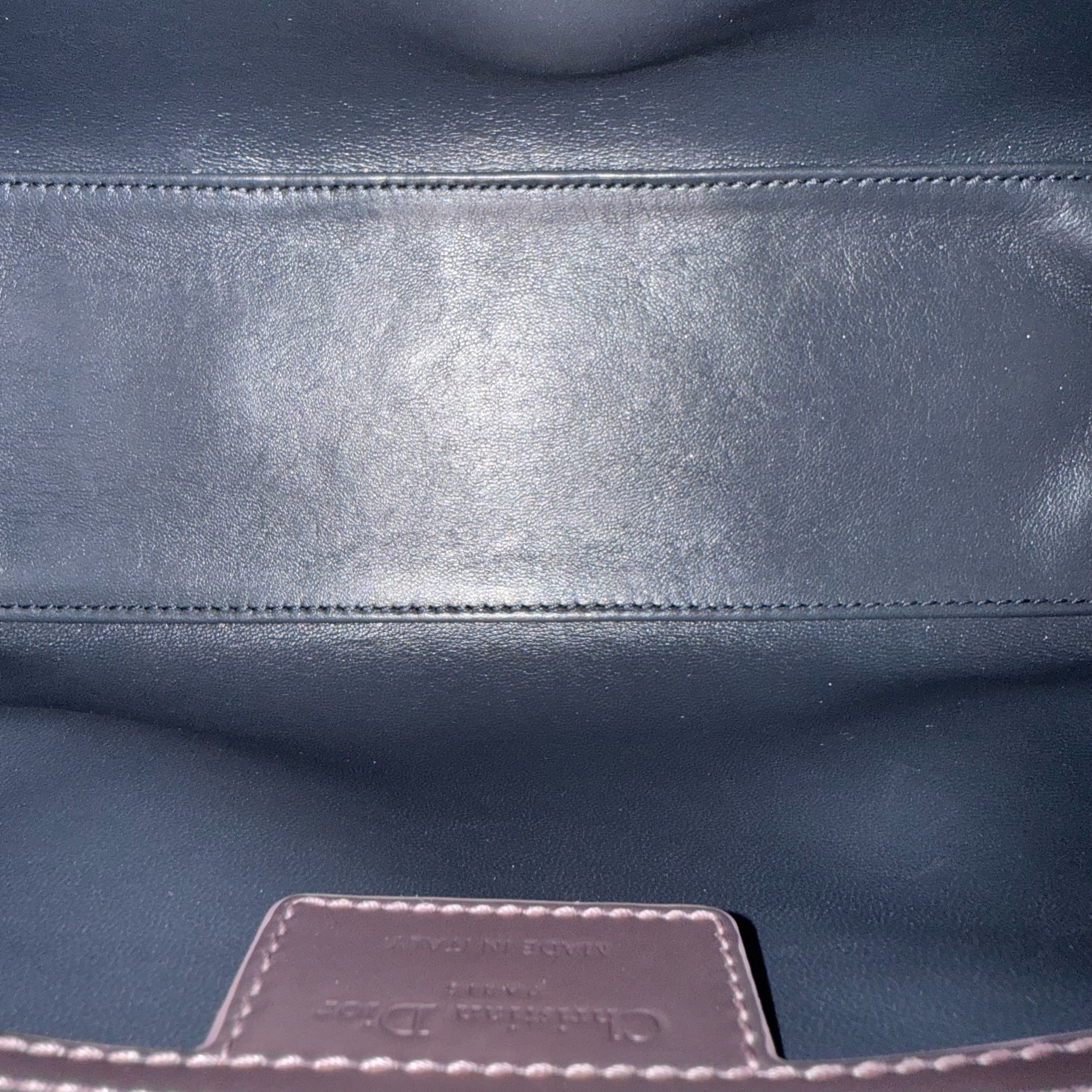 Dior Lady Medium - Micro-Cannage Metallic Pink Silver Hardware
