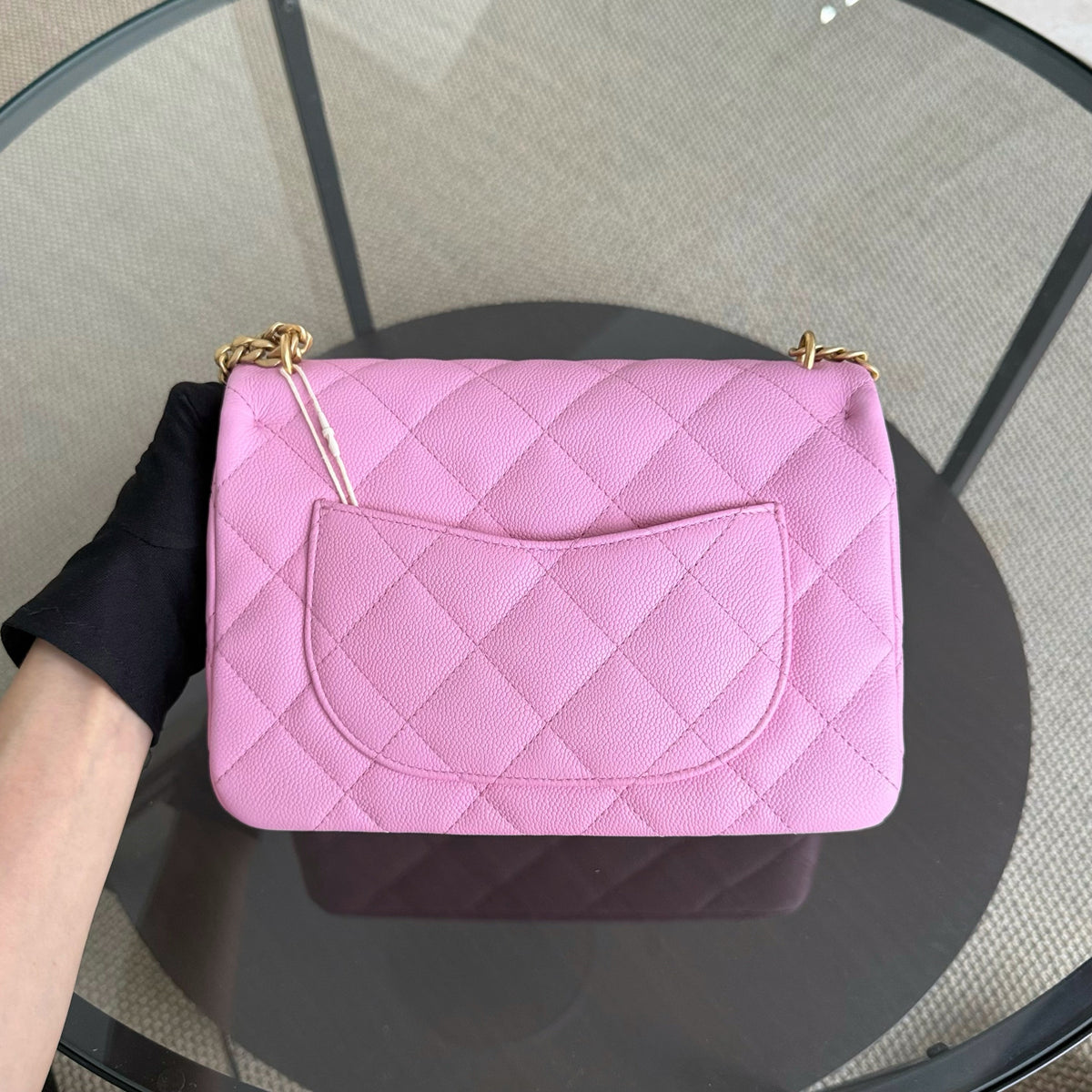 Chanel Flap Medium 24CM Sweetheart 23P Adjustable Chain - Caviar Quilted Barbie Pink Gold Hardware Microchip