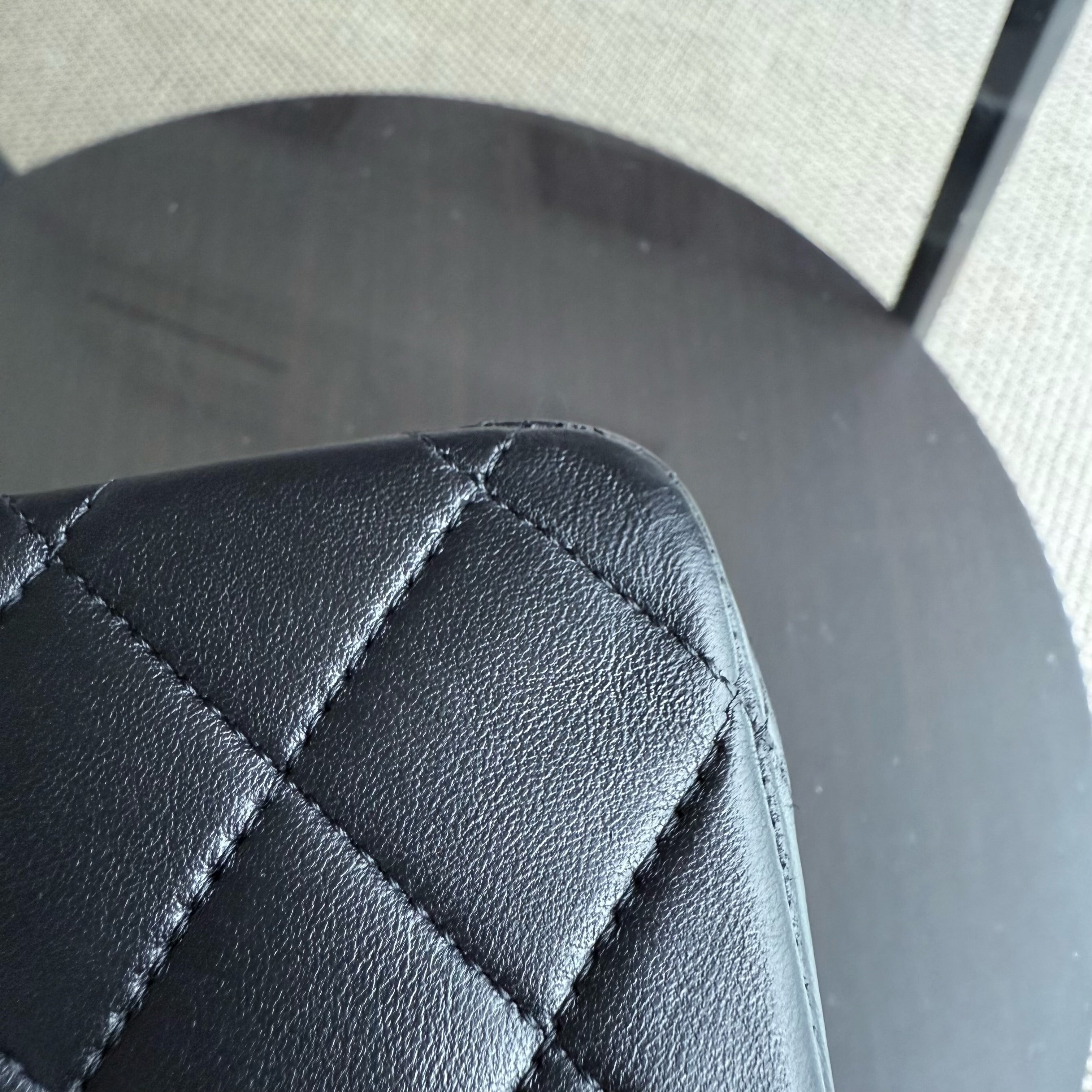 Chanel Classic Flap Medium - 25CM Quilted Lambskin Black Gold Hardware Series 13