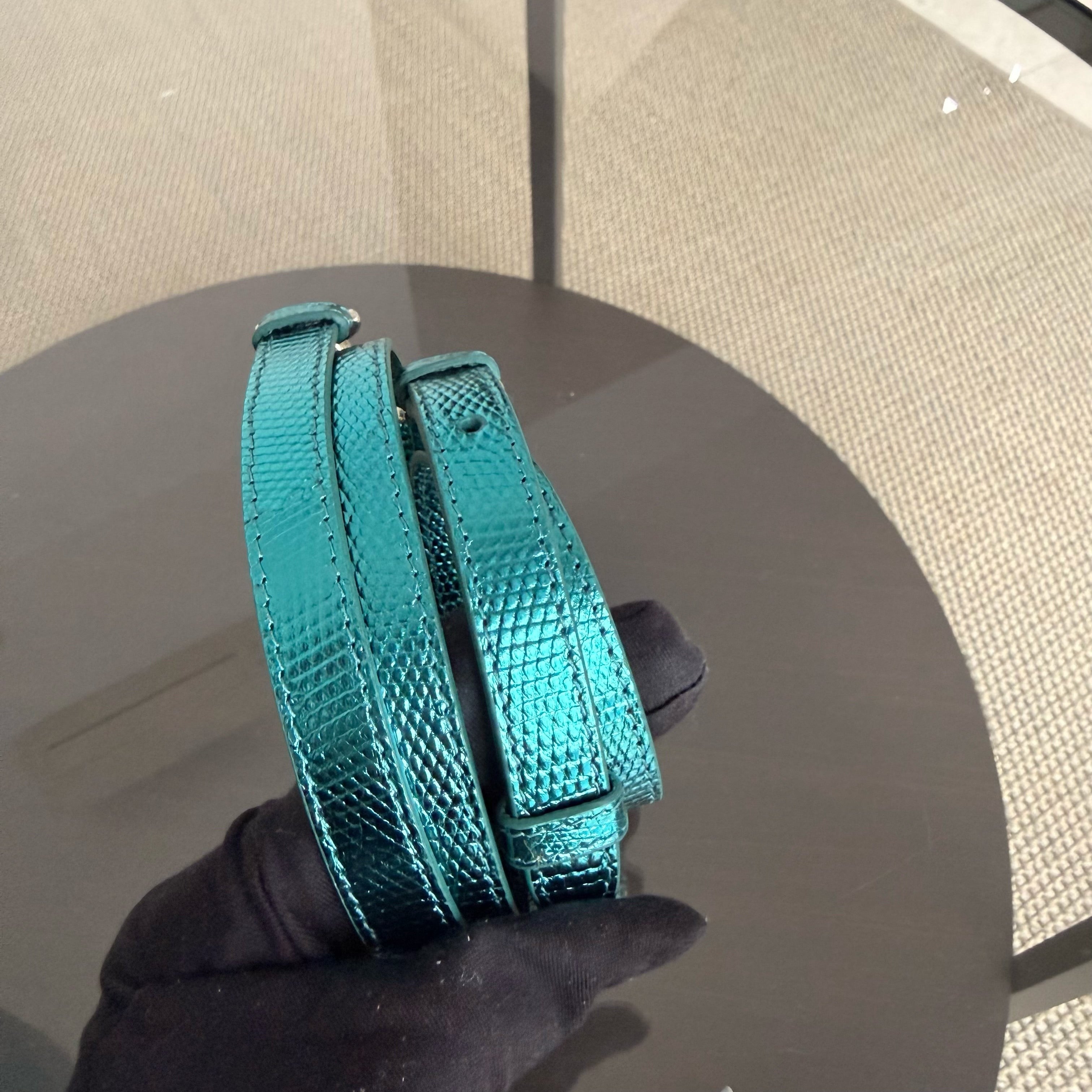 Dior Lady Mini - Exotic Lizard Green Silver Hardware