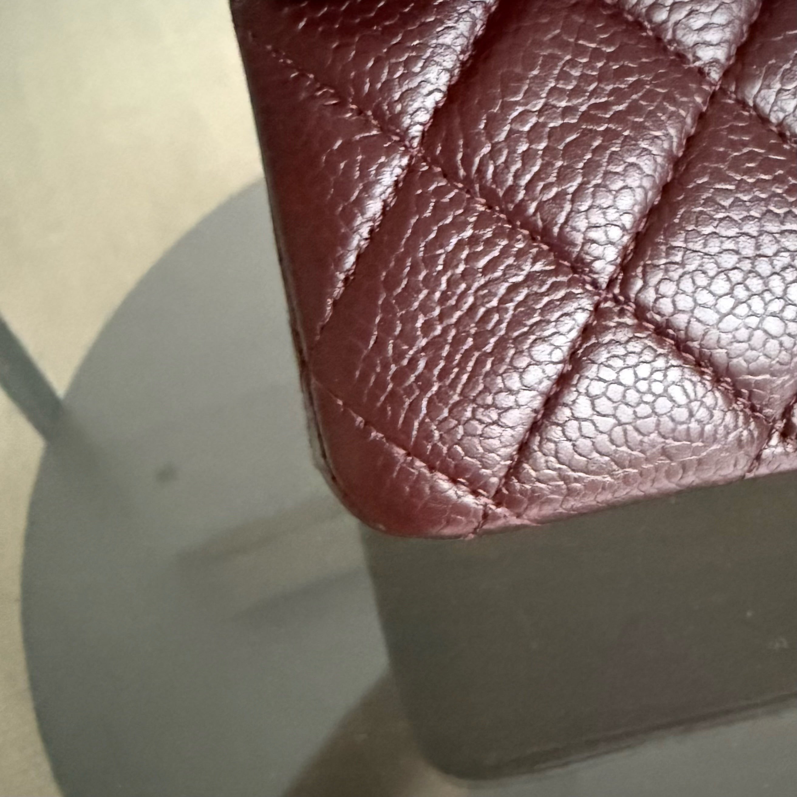 Chanel Classic Flap Medium - Caviar 25CM Quilted Dark Burgundy Silver Hardware Series 20