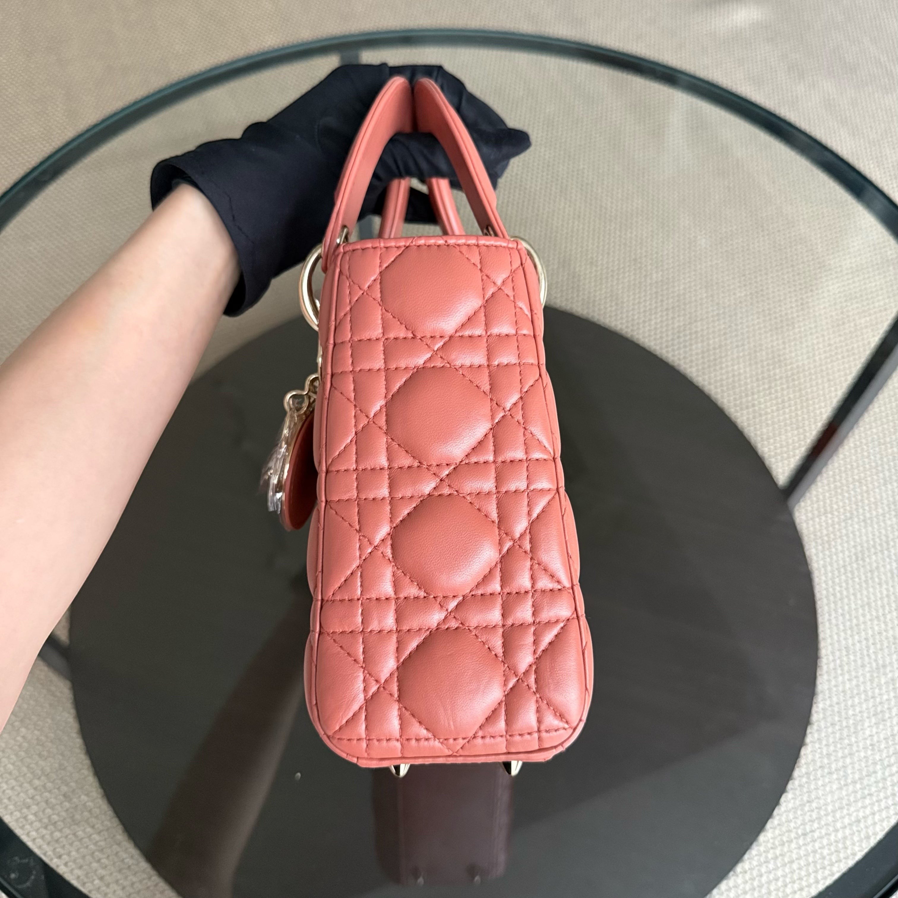 Dior Lady Small ABC Flap - Cannage Lambskin Caramel Gold Hardware MyABC