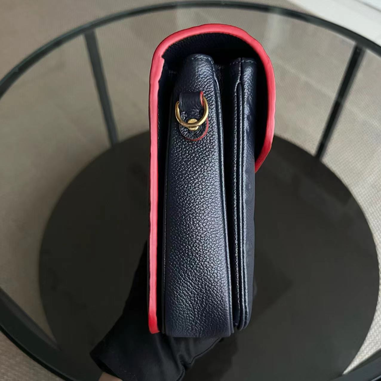 LV Pochette Metis Calfskin Empreinte Marine Rouge Golden Hardware Louis Vuitton