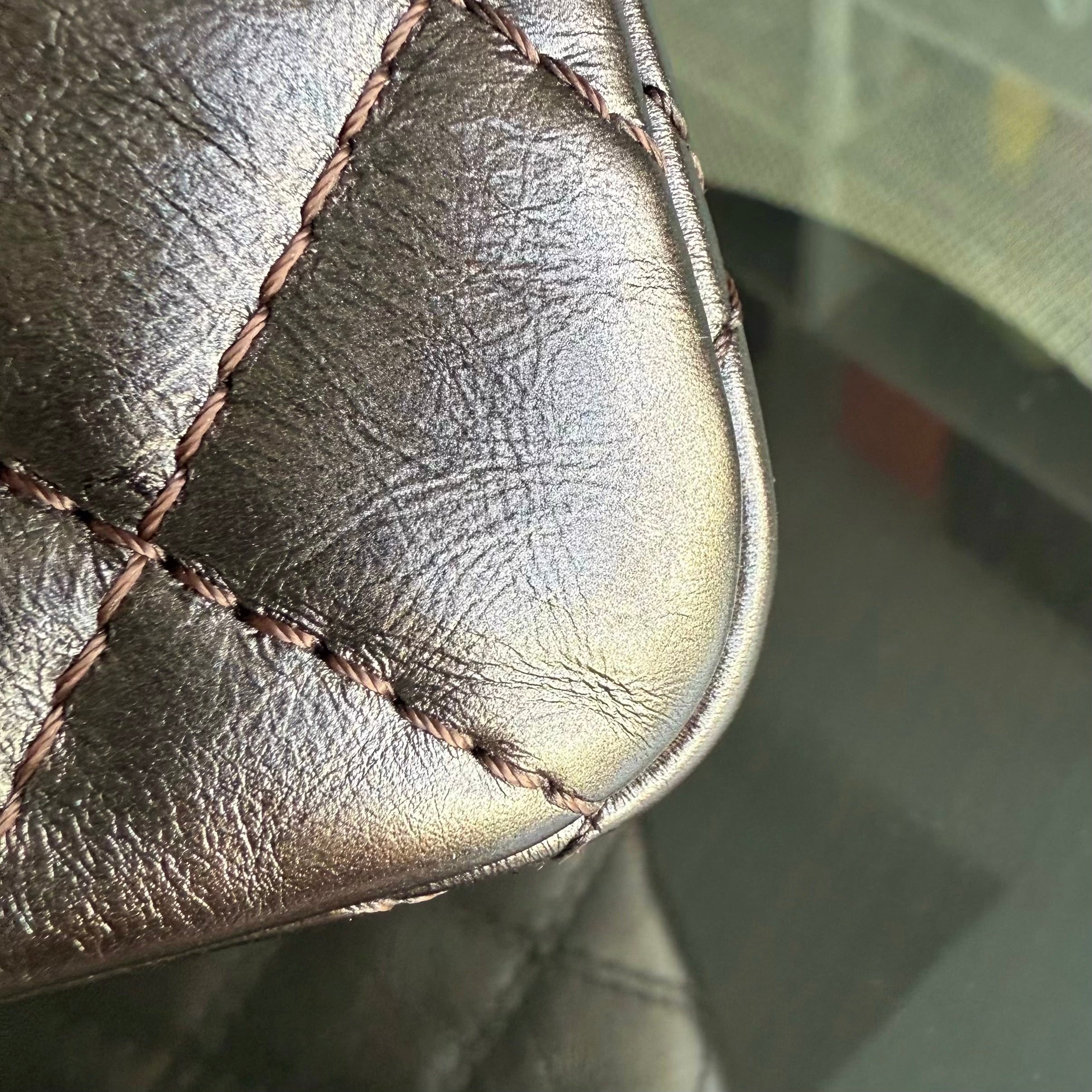 Chanel 2.55 226 Medium 28CM Quilted Calfskin Metallic Brown Bronze Silver Hardware Series 12