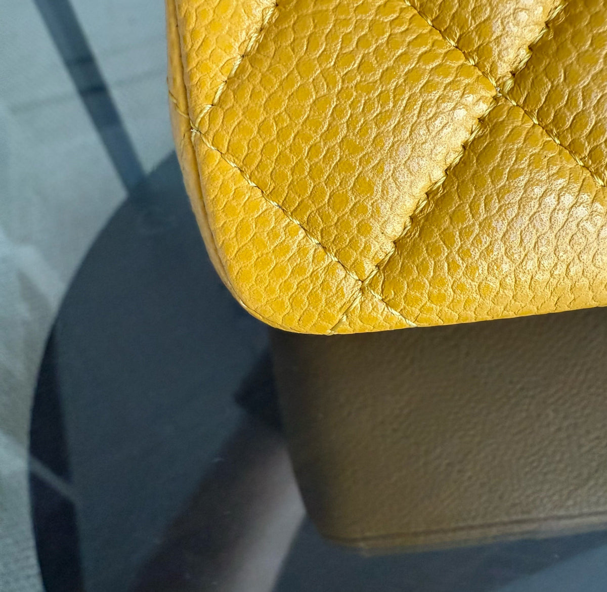 Chanel Classic Flap Medium - Caviar Quilted Yellow Mustard Gold Hardware Series 25