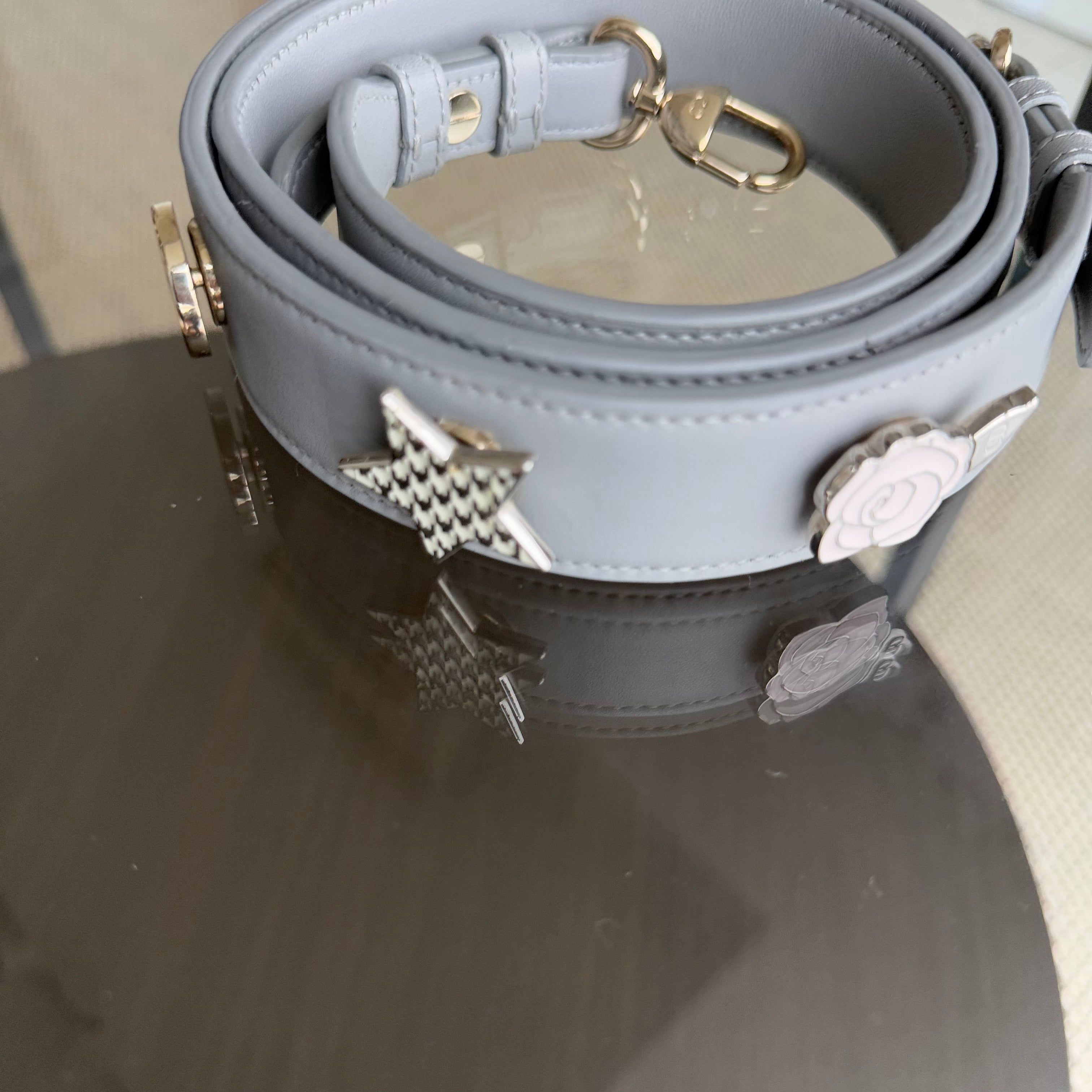 Dior Lady Small - Cannage Lambskin Grey Gray Gold Hardware