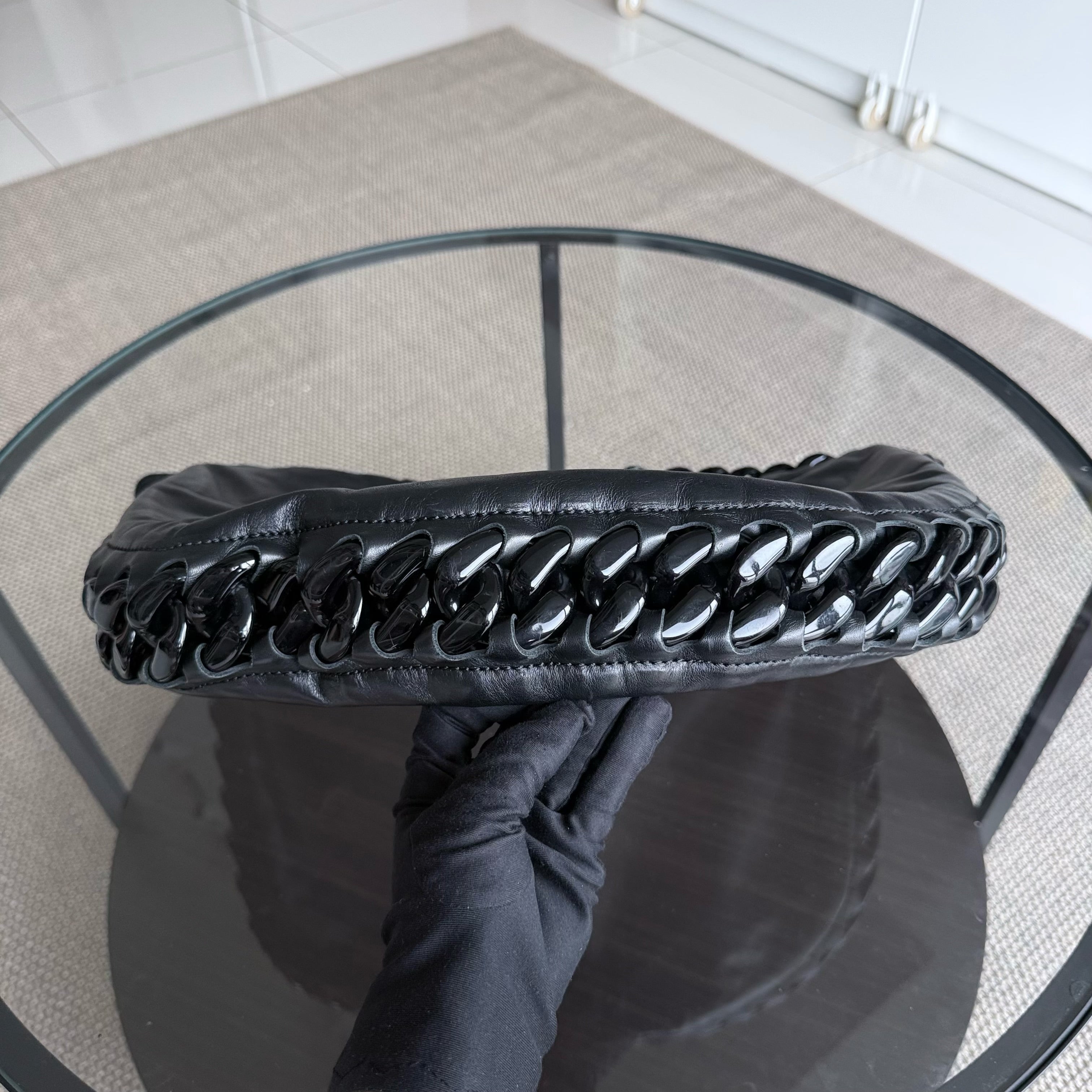 Chanel Shopping Tote - Calfskin Quilted Black Gold Hardware Series 11