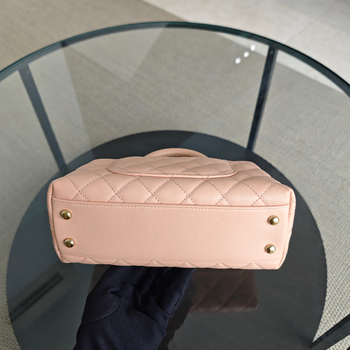 Chanel Coco Handle Small - Caviar Quilted Beige Gold Hardware Series 31