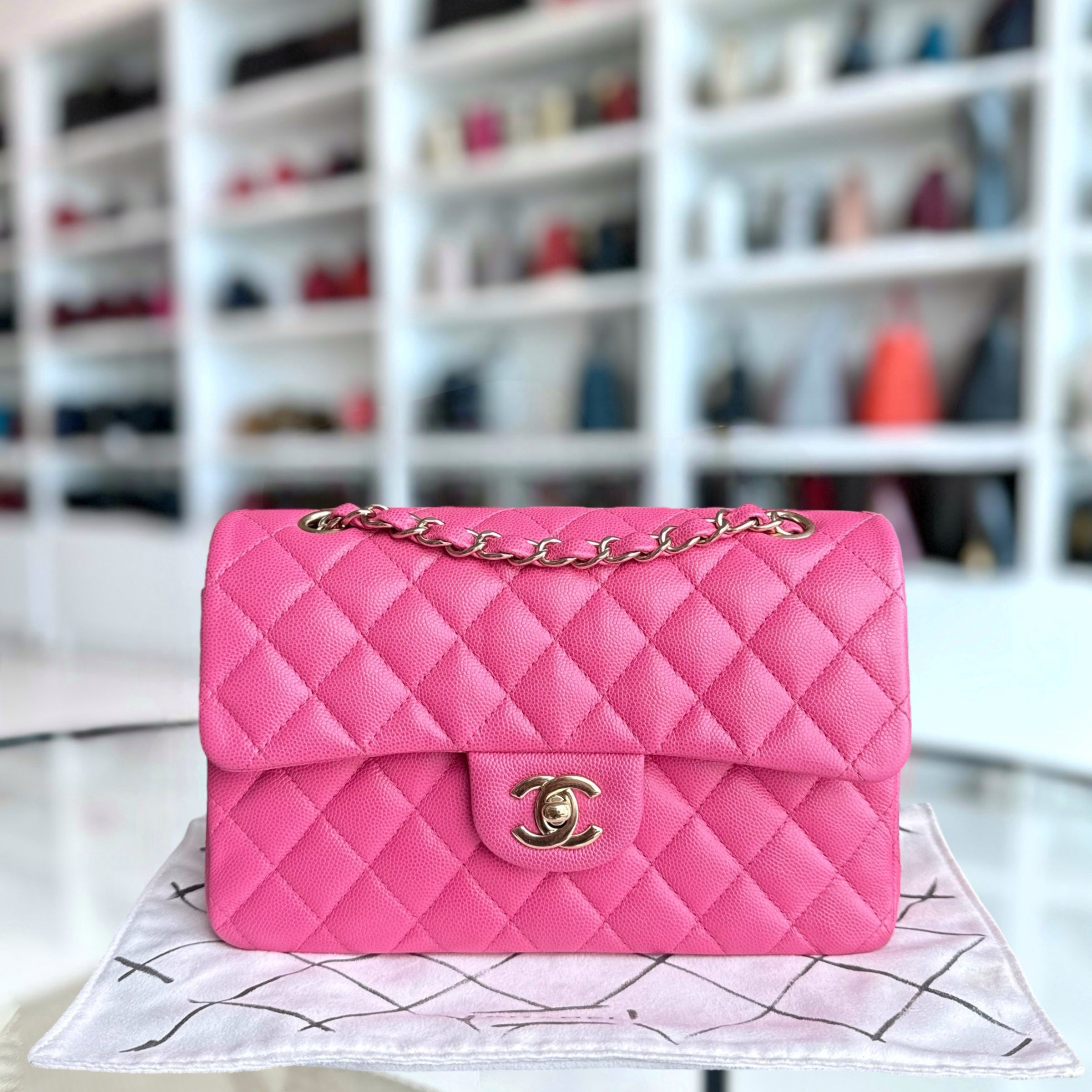 Chanel Classic Flap Small - Caviar 23CM Quilted Light Pink Series 30