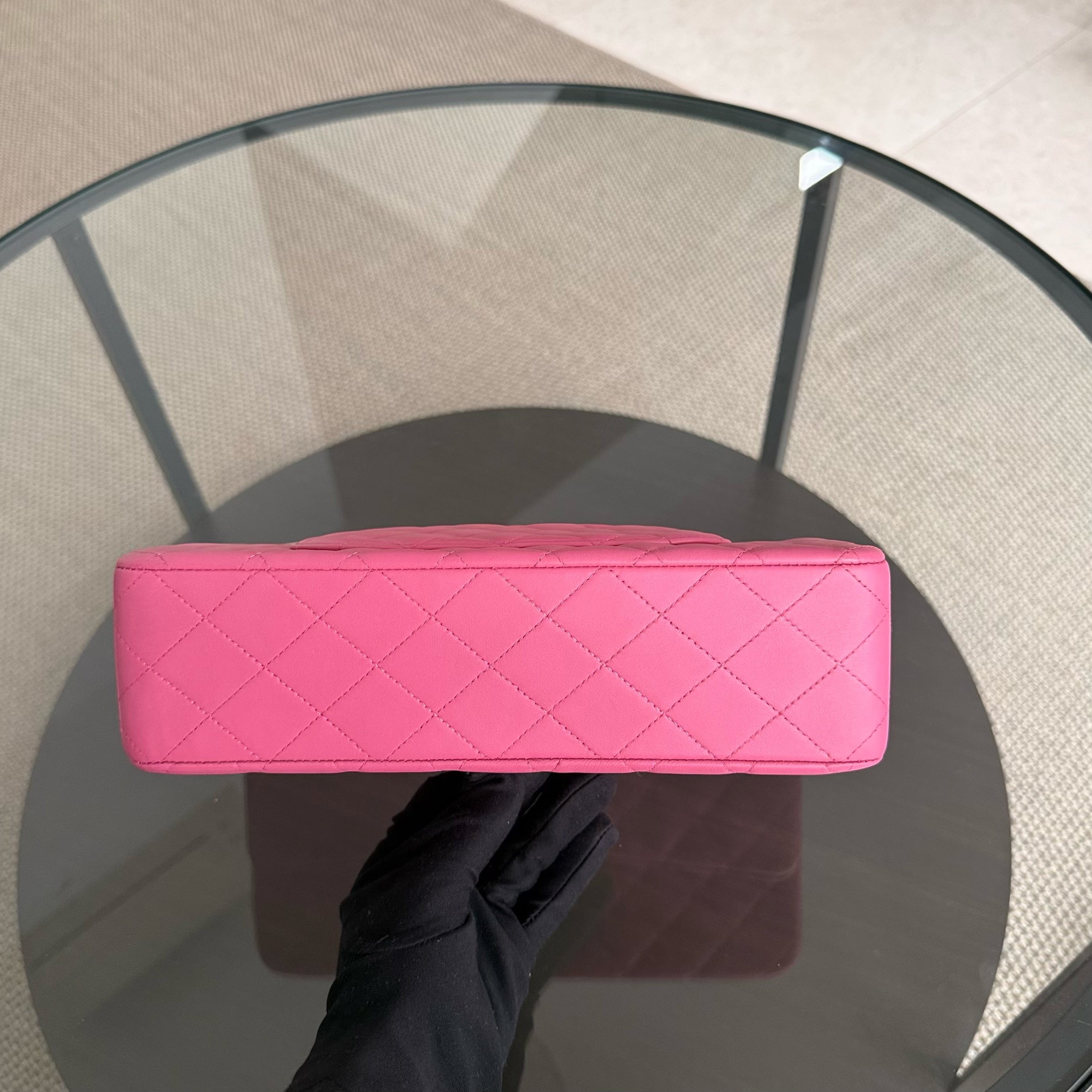 Chanel Classic Flap Medium - 25CM Quilted Lambskin Barbie Pink Gold Hardware Series 18