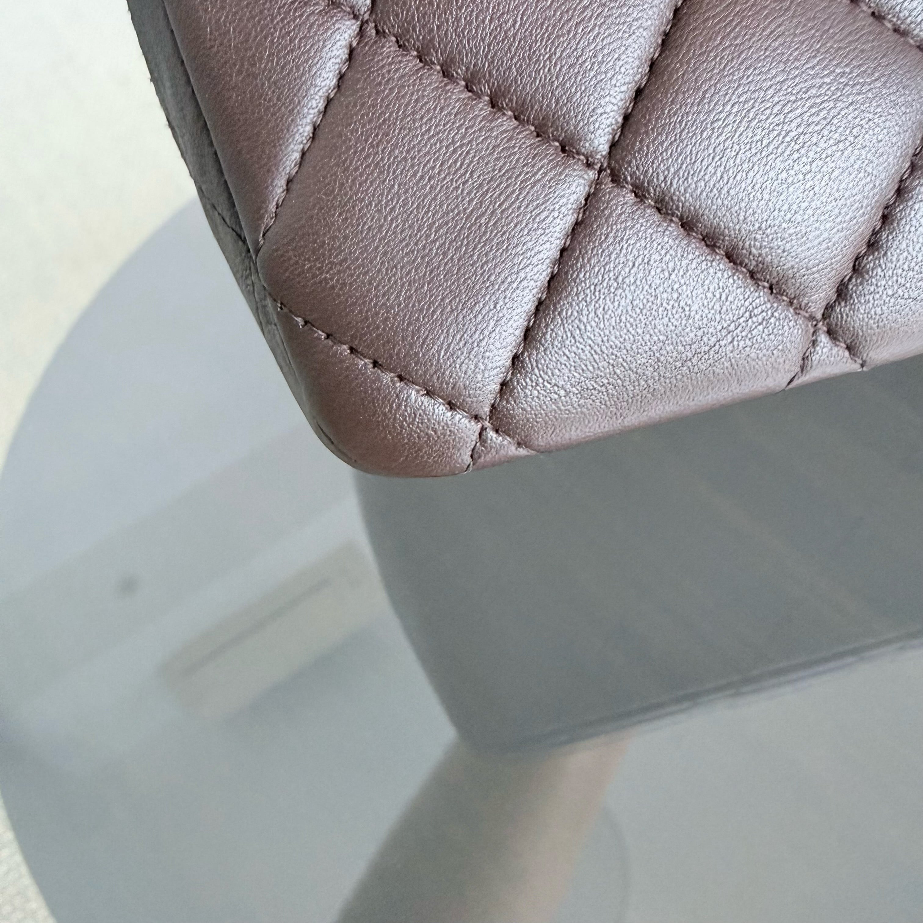 Chanel Classic Flap Medium - 25CM Quilted Lambskin Brown Gold Hardware Series 14