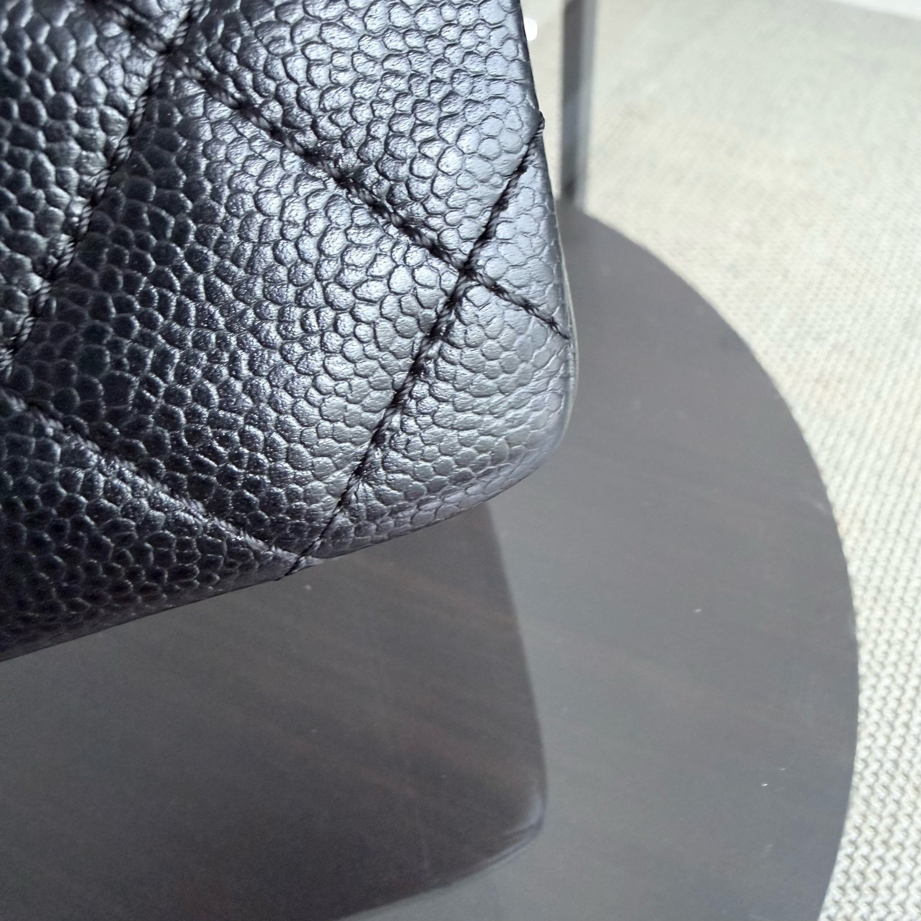Chanel GST Grand Shopping Tote - Caviar Quilted Black Gold Hardware Series 13