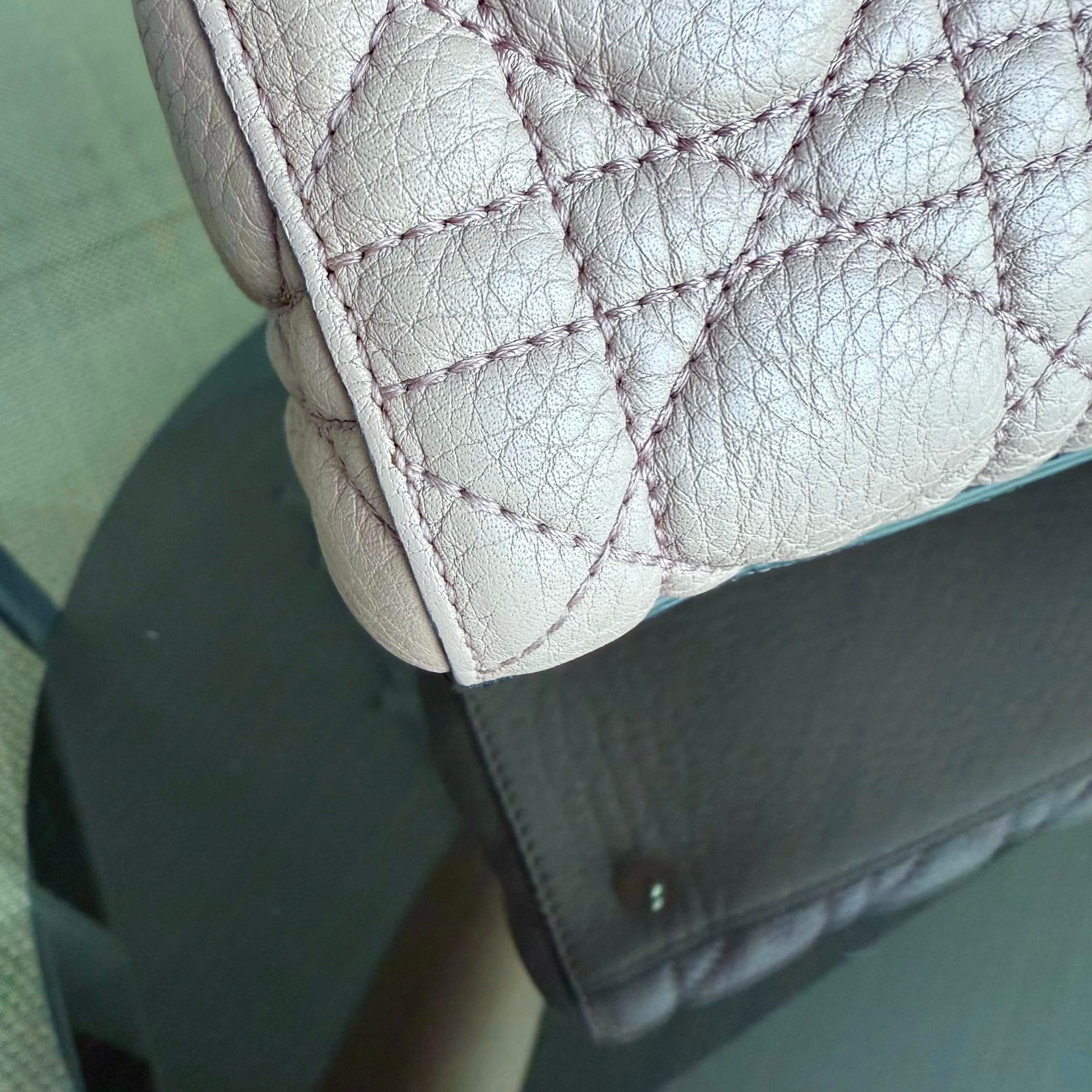 Dior Lady Medium Flap - Cannage Grained Calfskin Blush Nude Pink Gold Hardware