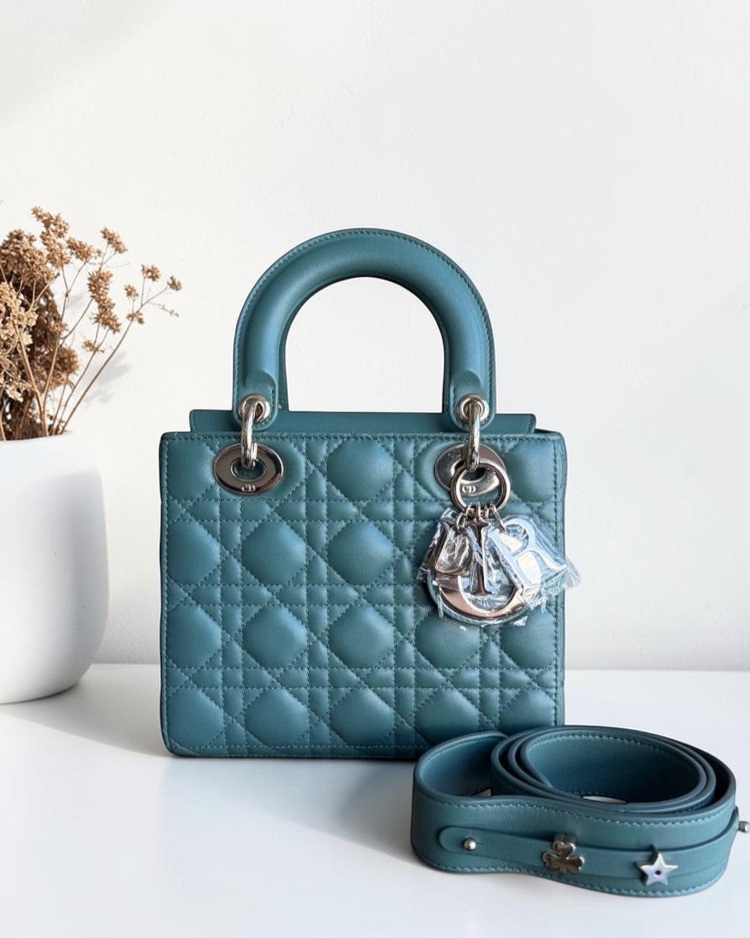 Dior Lady Small Flap - MyABC Cannage Lambskin Green Gold Hardware