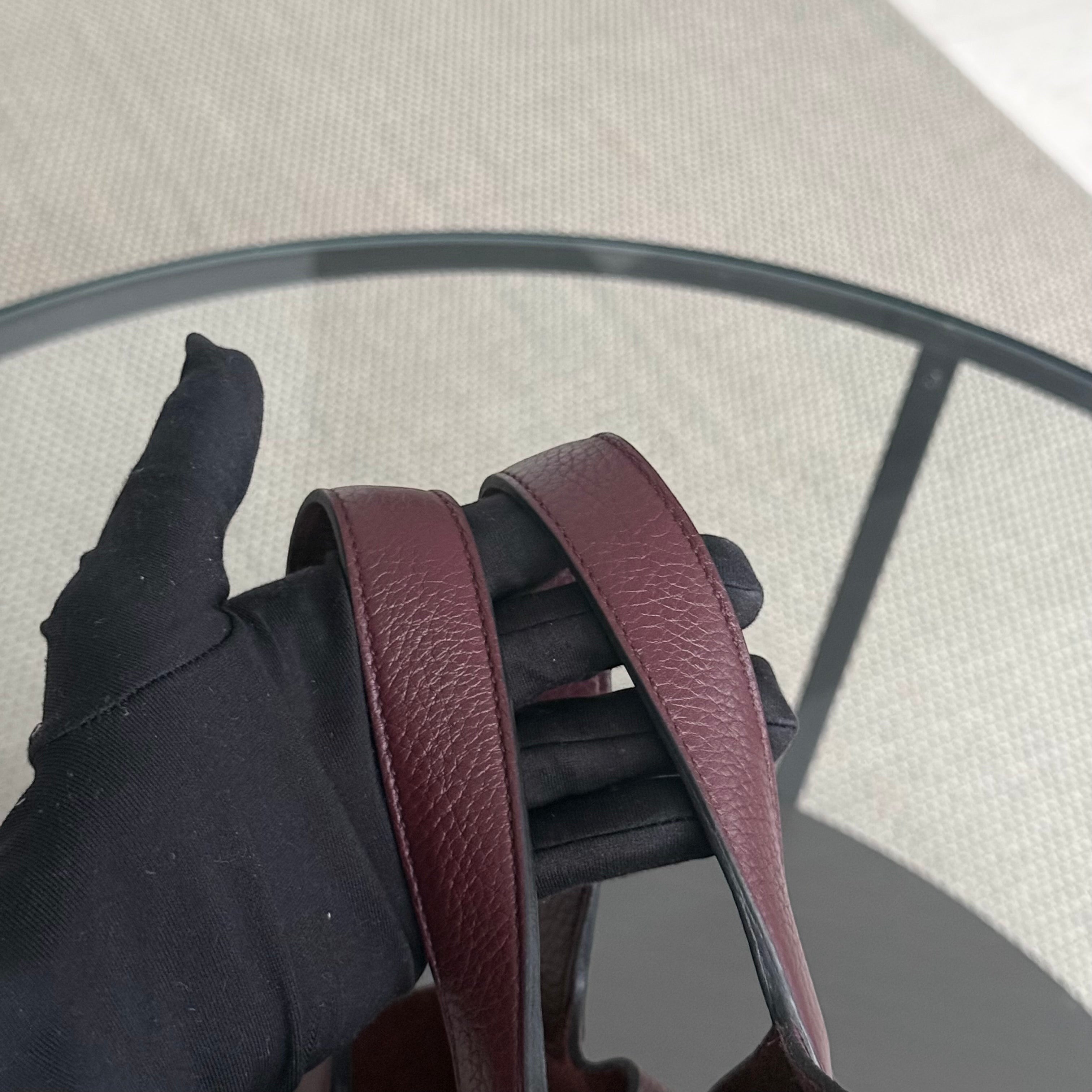Hermes Picotin 18 - TC Clemence Leather Burgundy Silver Hardware