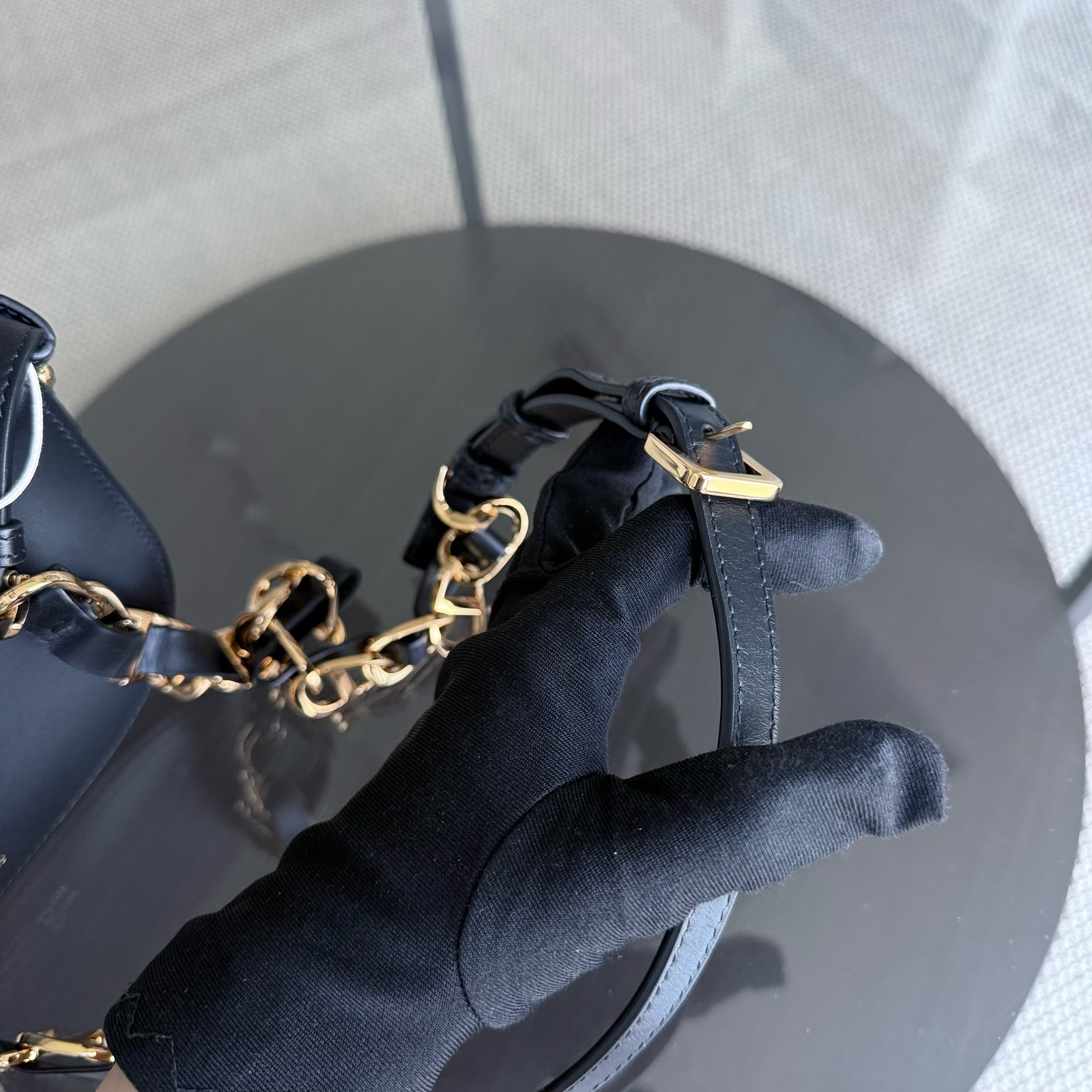 Dior CD Signature Bag - Black Calfskin Gold Hardware