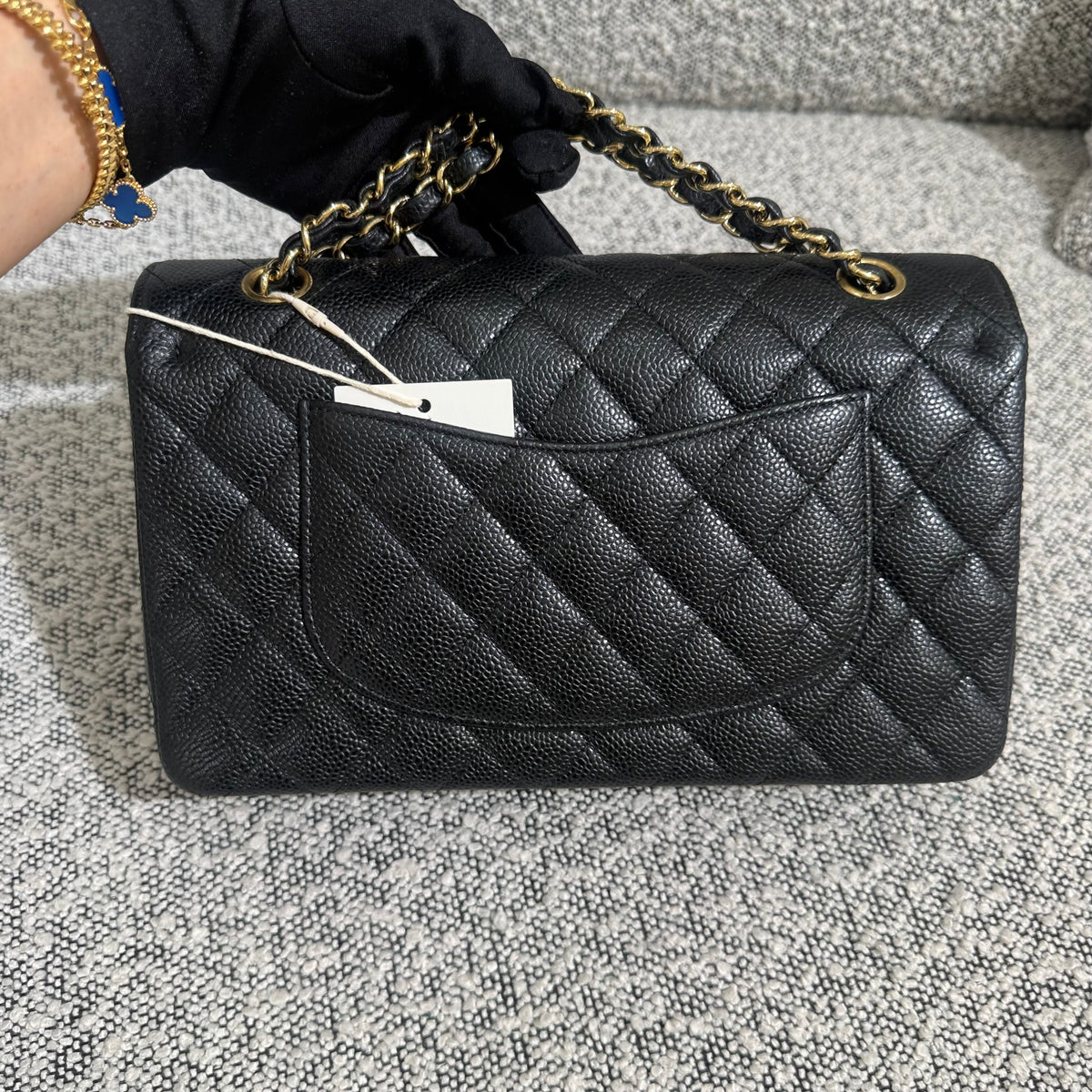 Chanel Classic Flap Medium - 25CM Quilted Caviar Black Gold Hardware