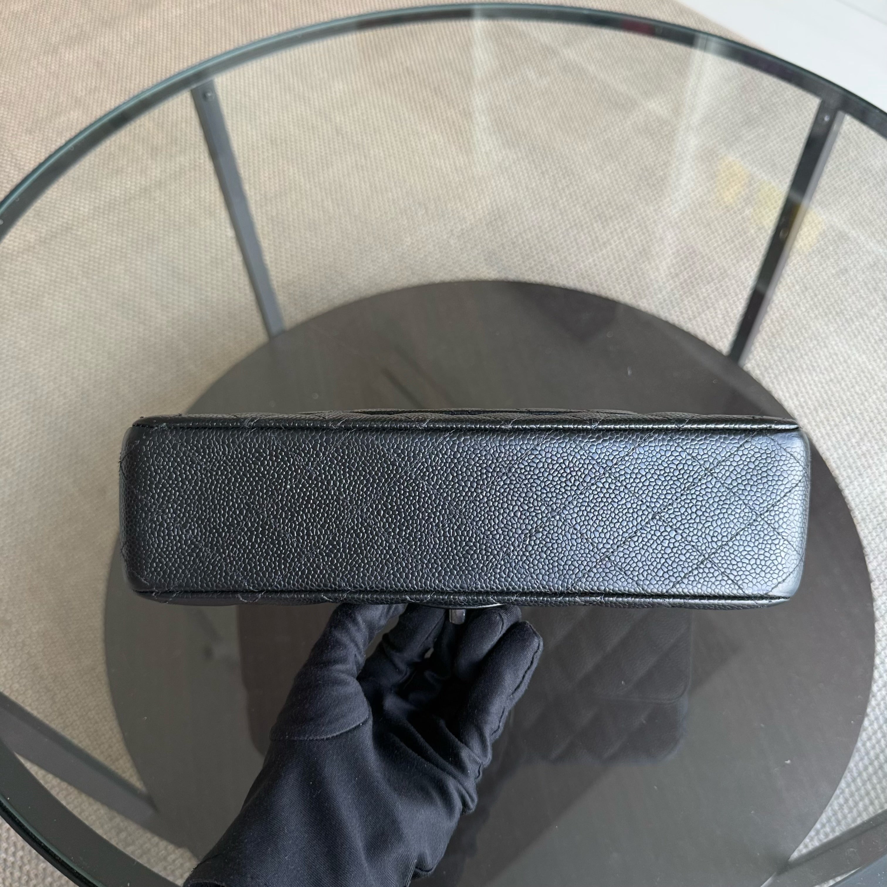 Chanel Classic Flap Medium - Caviar 25CM Quilted Black Silver Hardware Series 20