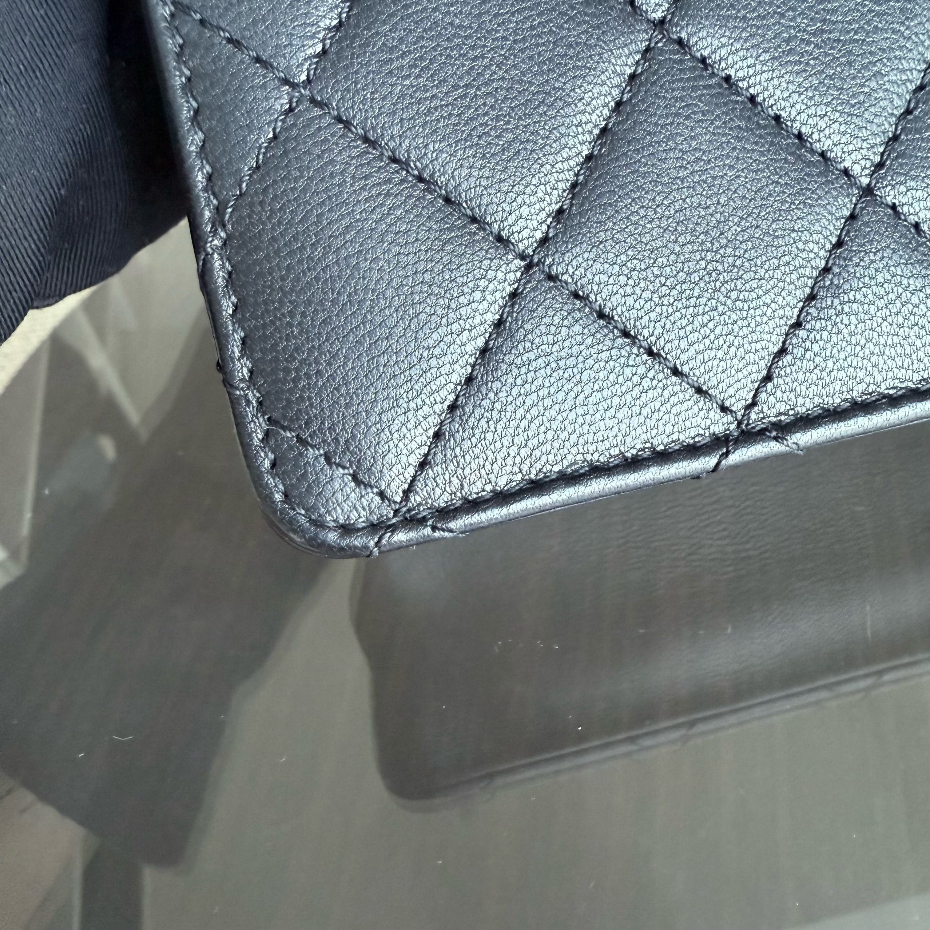 Chanel Mini Flap Chic Pearl Lambksin Black Bag Gold Hardware Series 28