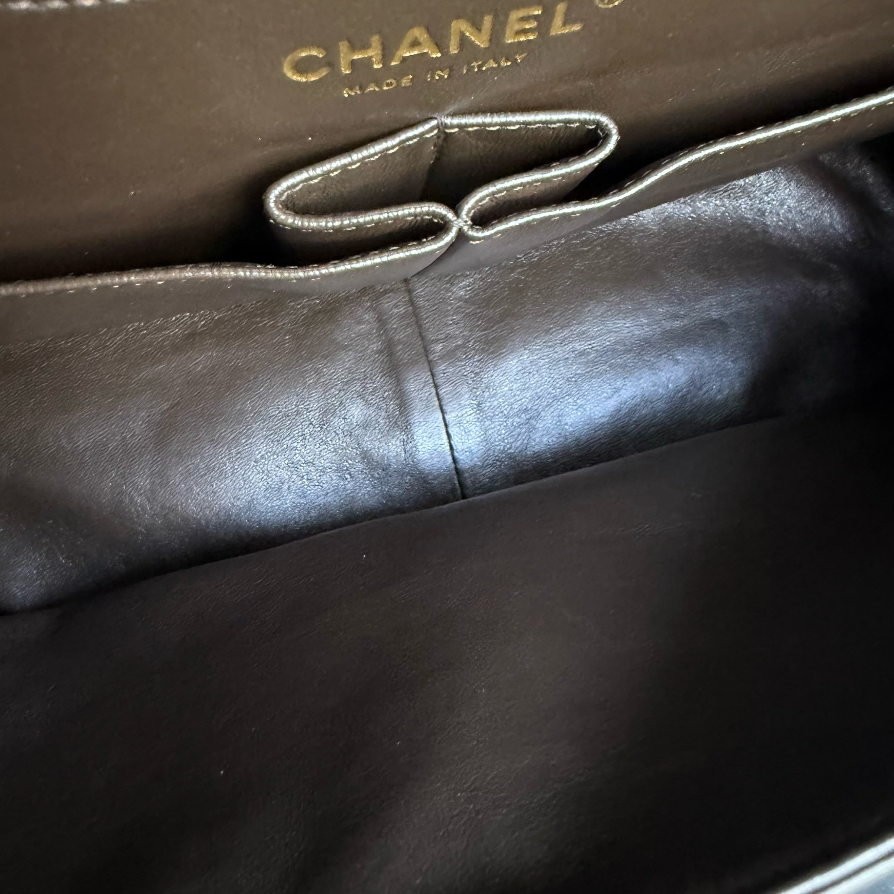 Chanel 2.55 Reissue 226 - Quilted Aged Calfskin Dark Army Green Gold Hardware Series 13