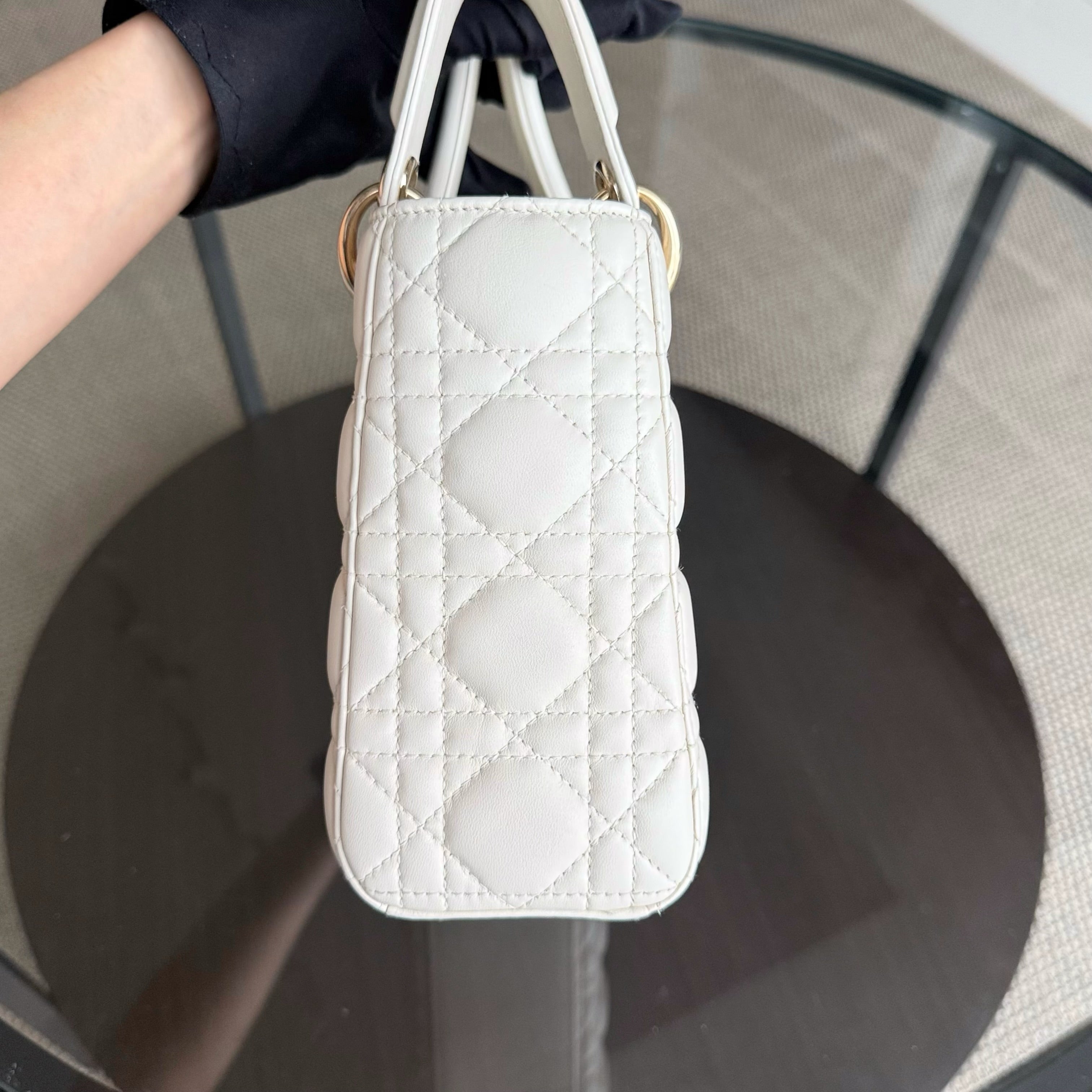 Dior MyABC Lady Small - Cannage Lambskin White Gold Hardware