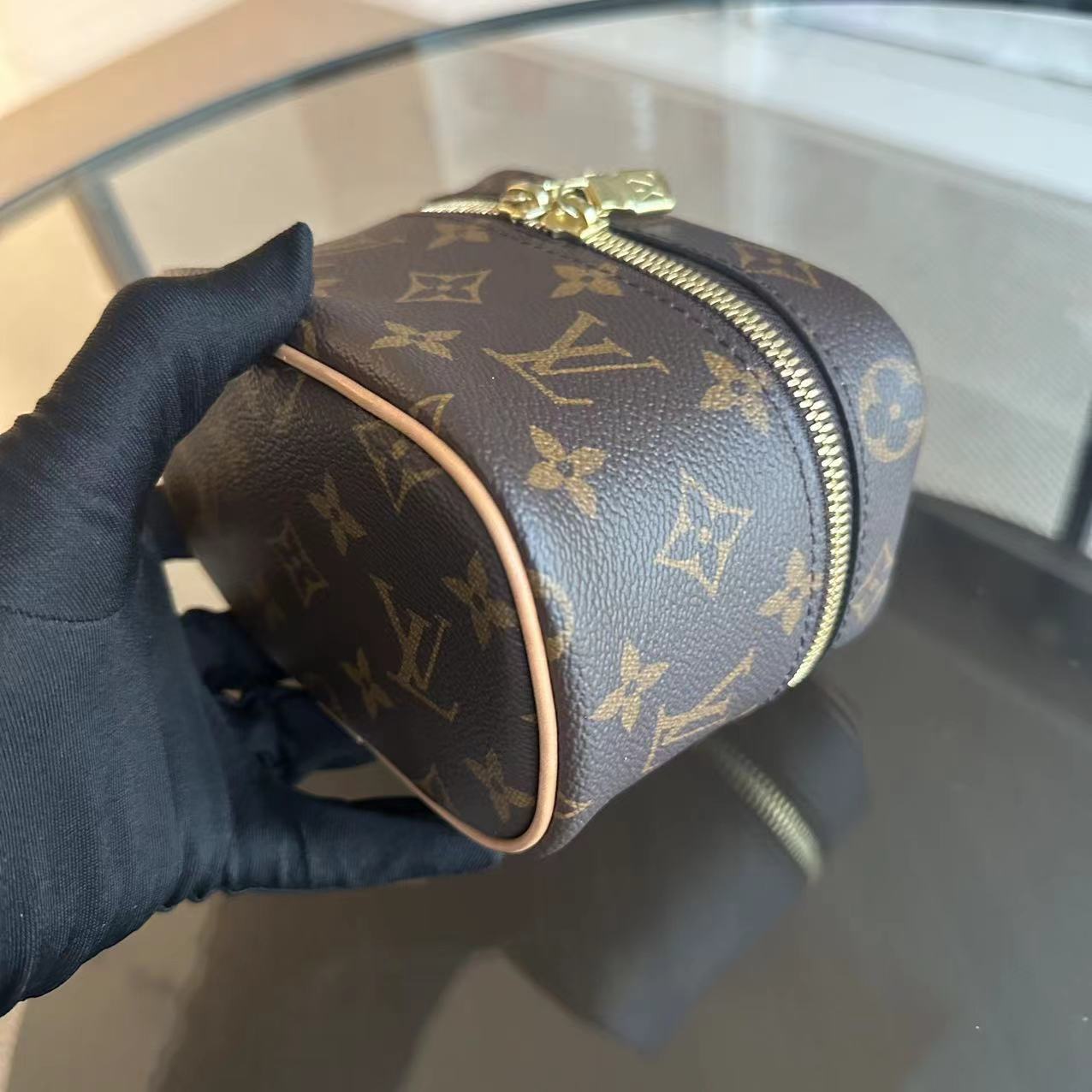 *Full Set, Receipt* LV Nano Nice Monogram Vanity Case Louis Vuitton