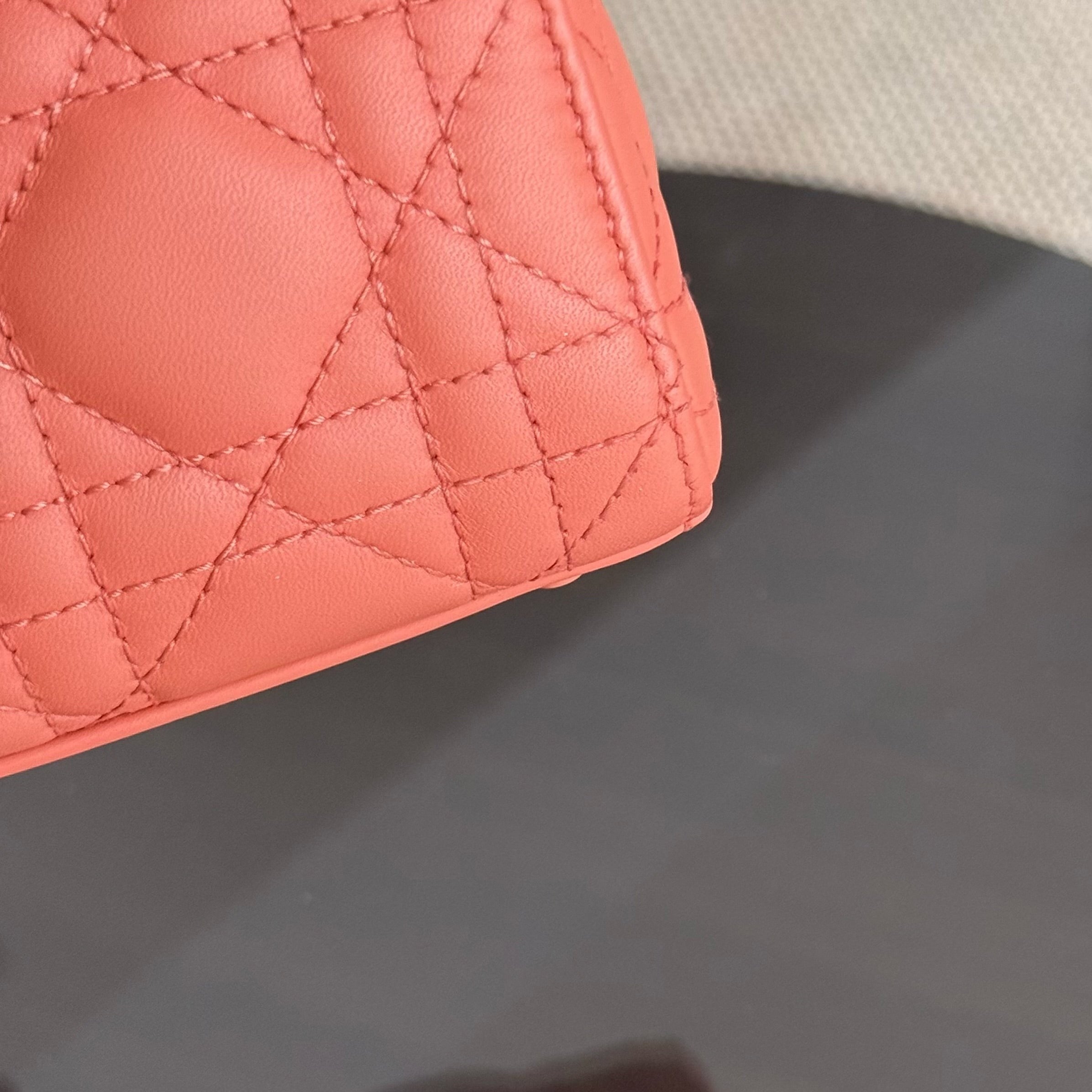 Dior Lady Mini - Cannage Calfskin So Caramel Matte Hardware Chain Strap