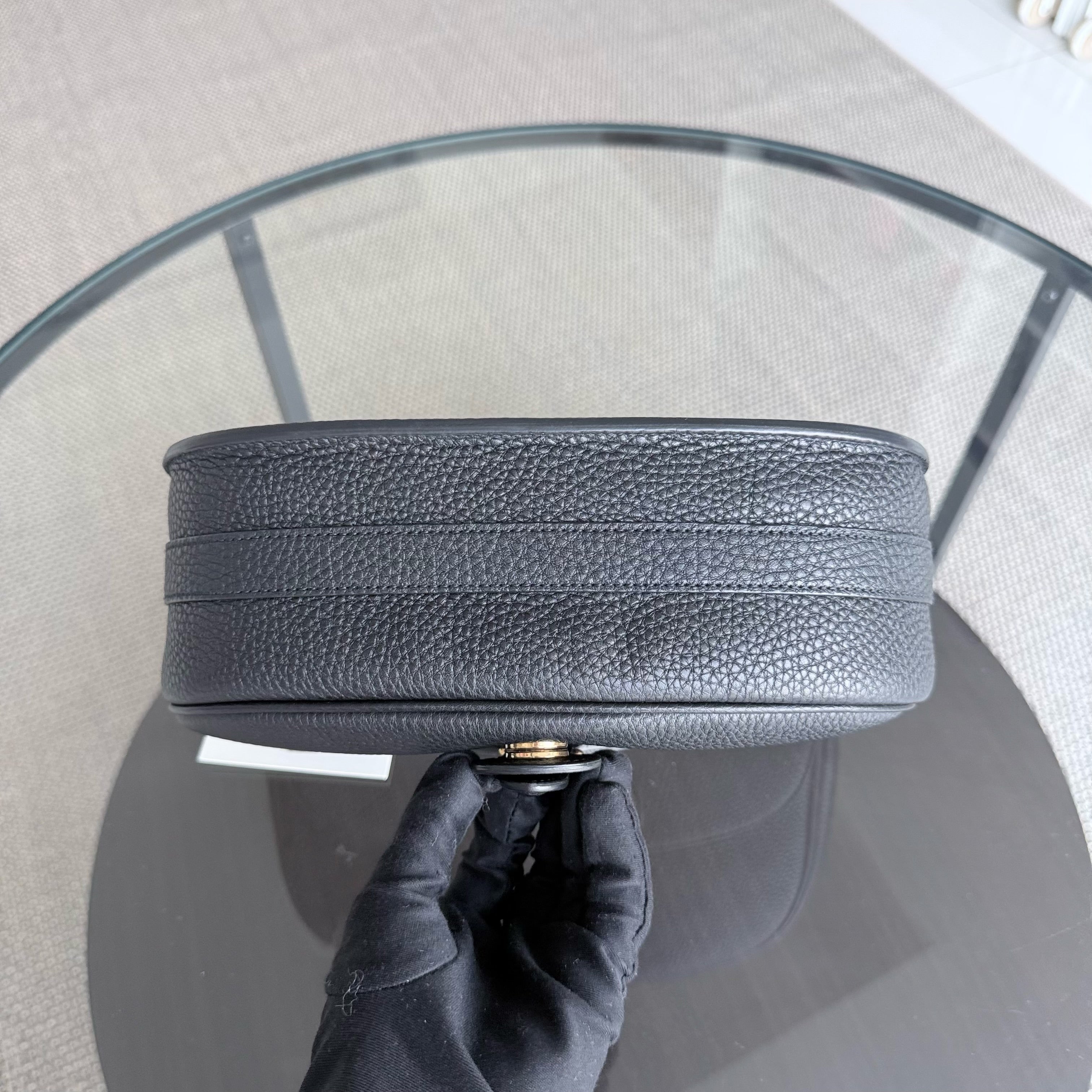 Dior Bobby Large - Caviar Black Golden Hardware With Strap