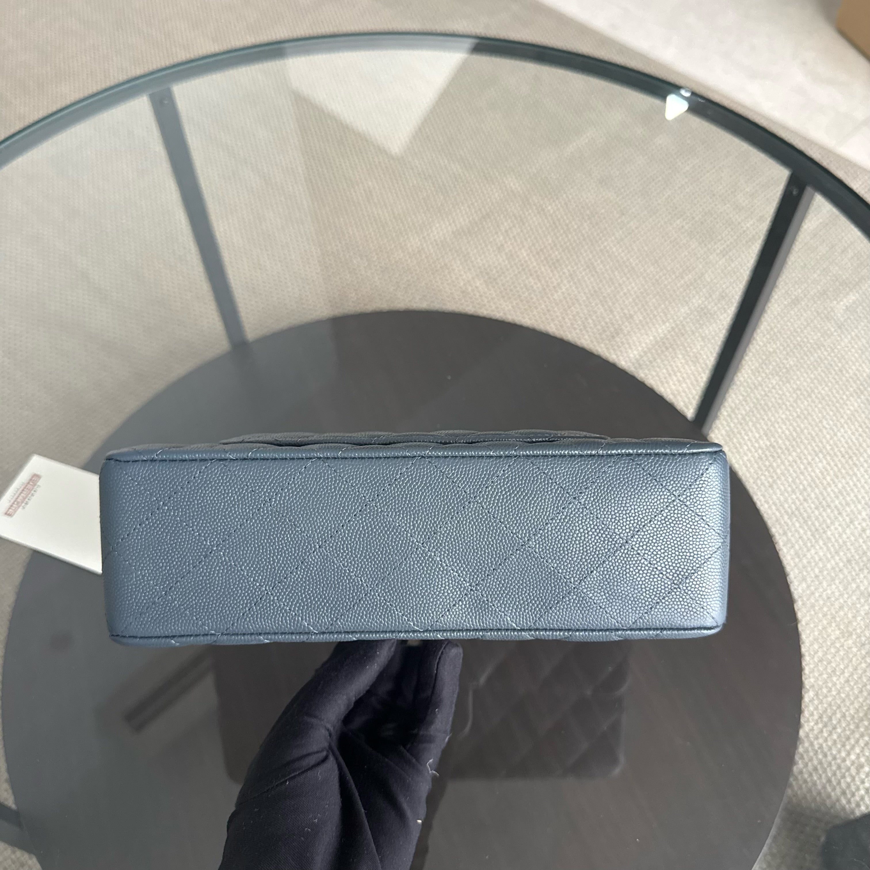 Chanel Classic Flap Small - Caviar 23CM Quilted Dark Gray Grey Gold Hardware Series 26