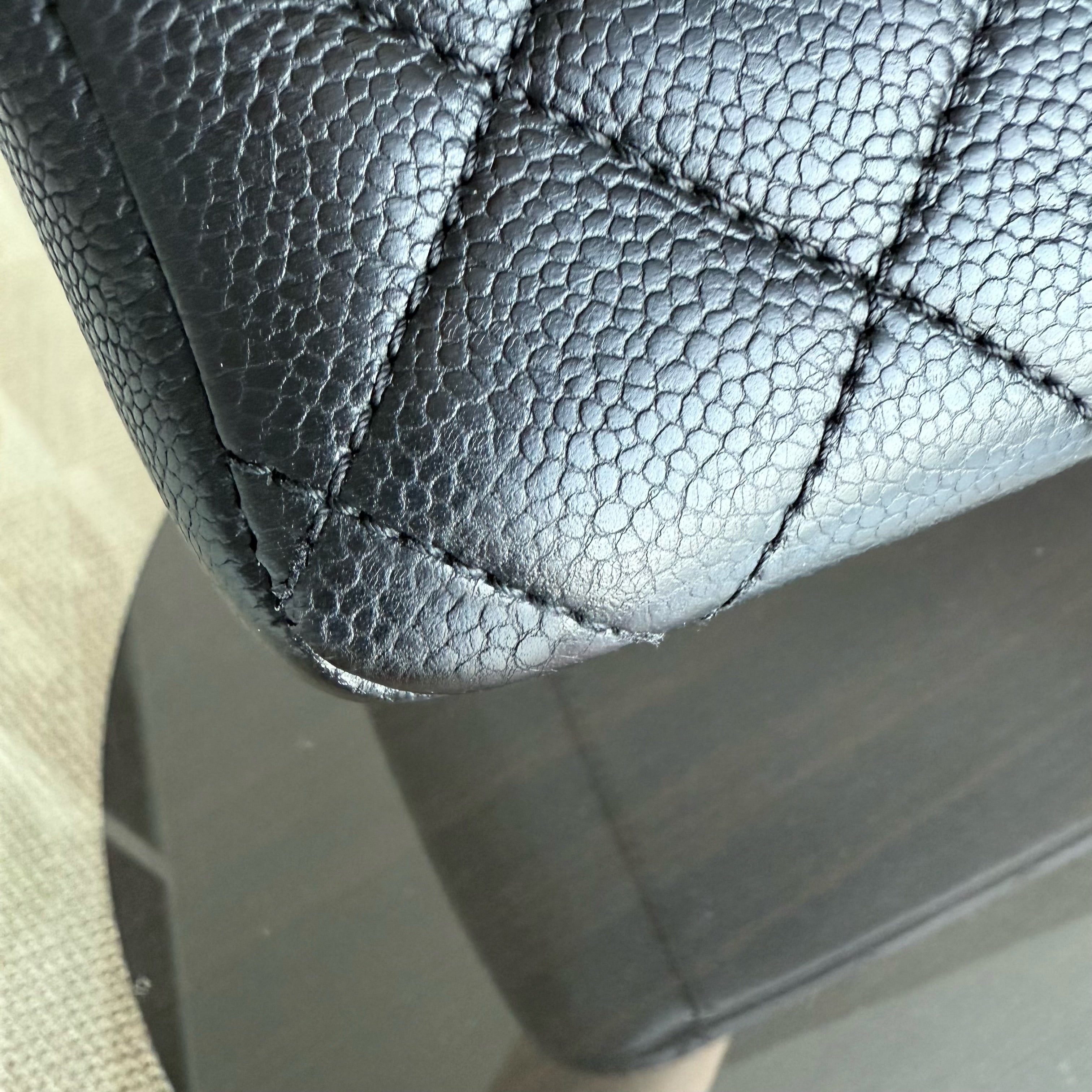 Chanel GST Grand Shopping Tote - Caviar Quilted Grained Calfskin Black Gold Hardware Series 14