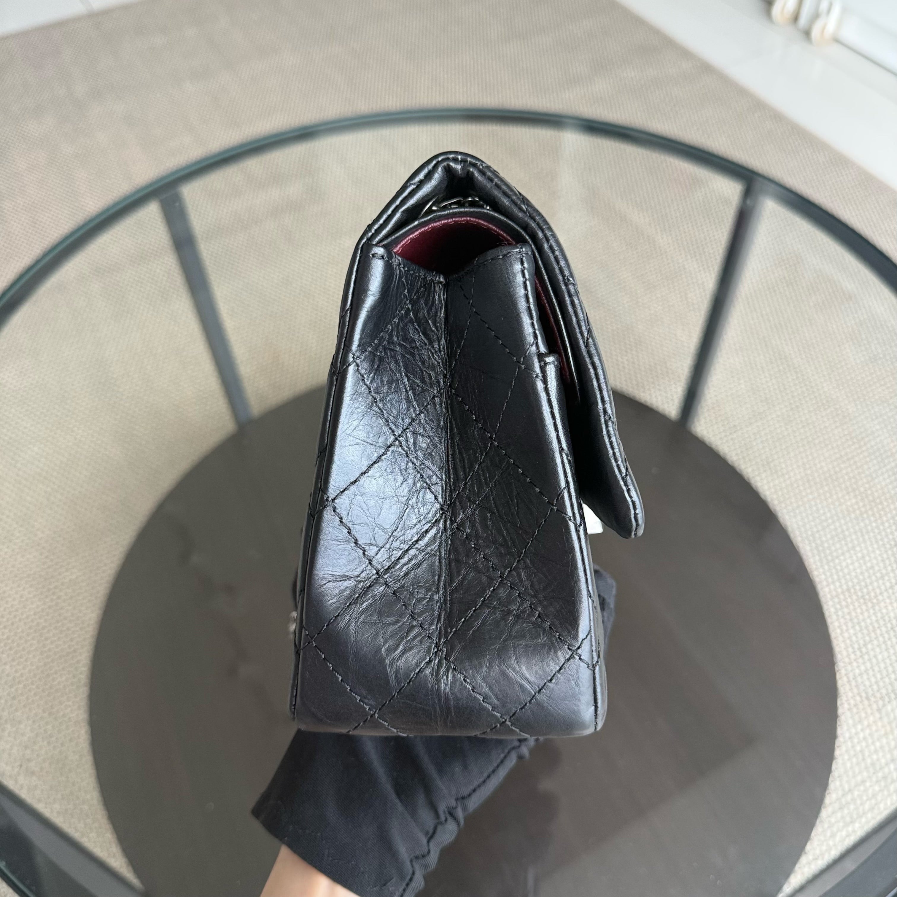 Chanel 2.55 Reissue 226 - Quilted Aged Calfskin Black Ruthenium  Silver Hardware