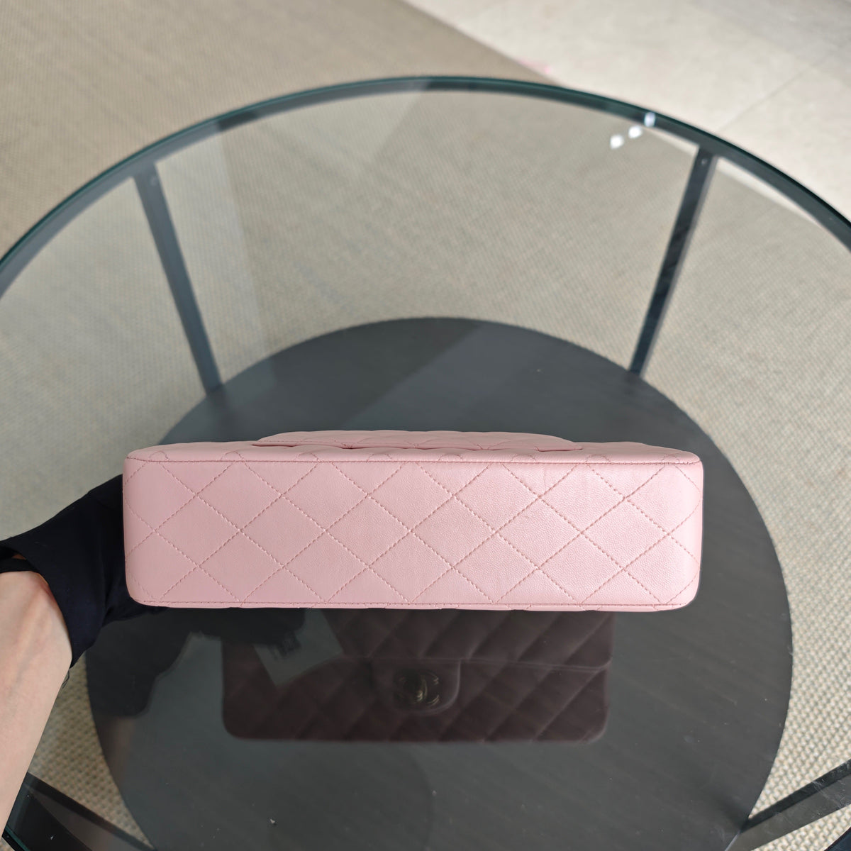 Chanel Classic Flap Medium - 25CM Quilted Lambskin Light Sakura Pink Gold Hardware Series 20