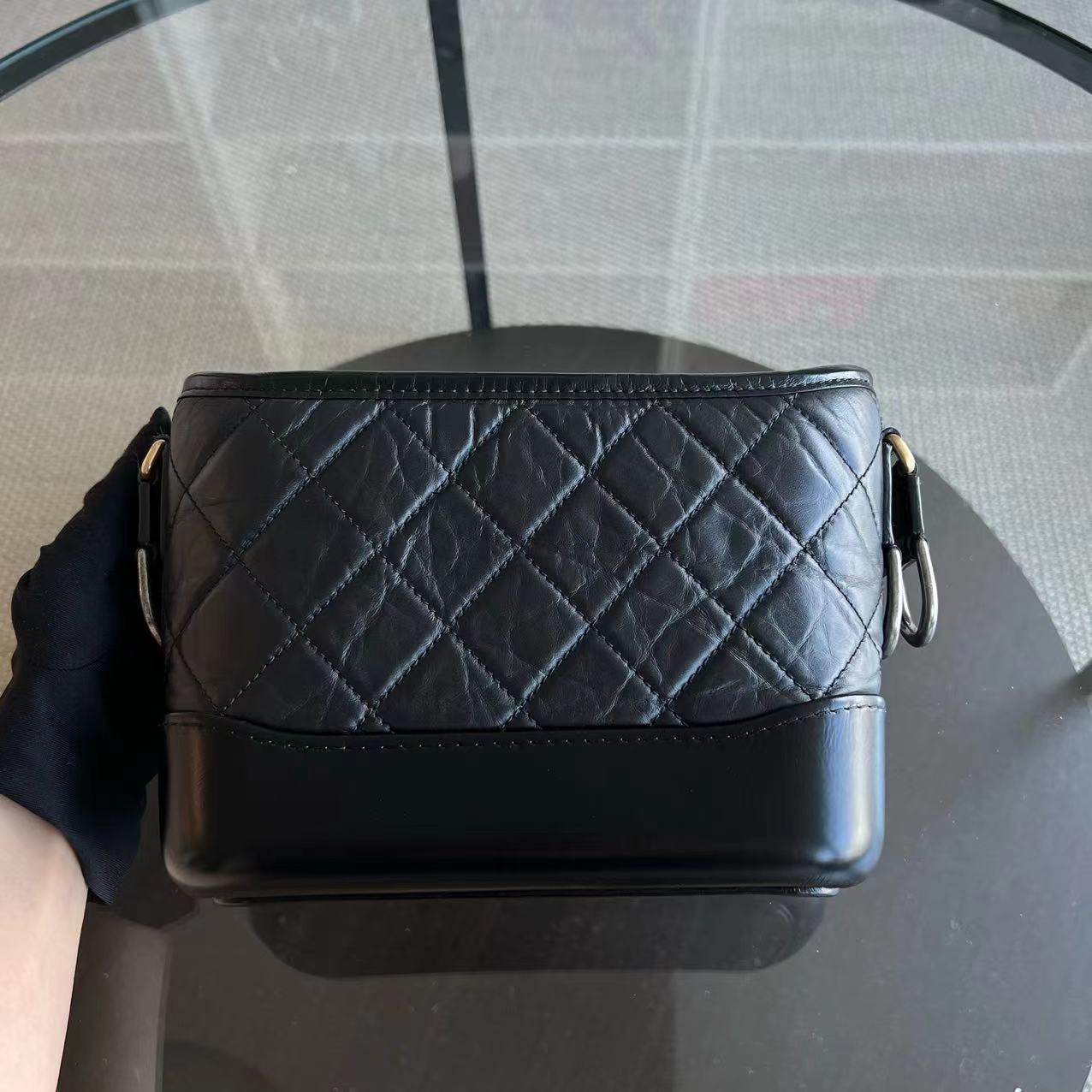 Chanel Gabrielle Small Hobo Quilted Calfskin Black GHW No 29