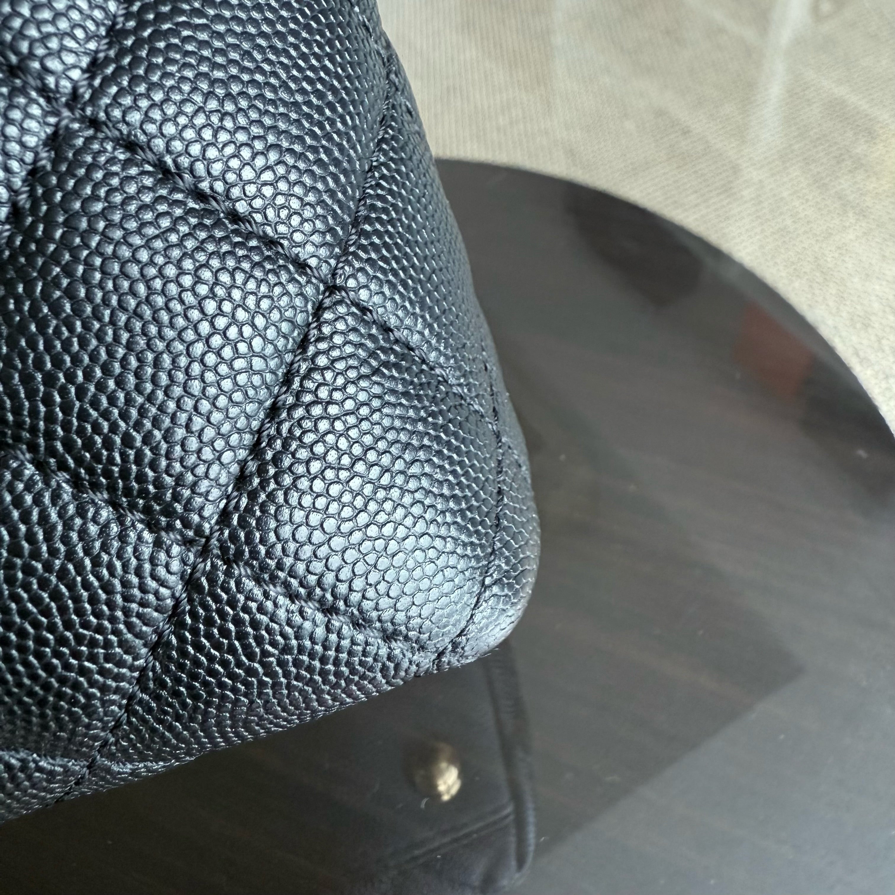 Chanel Coco Handle Medium - Caviar 29CM Quilted Black Gold Hardware Series 23