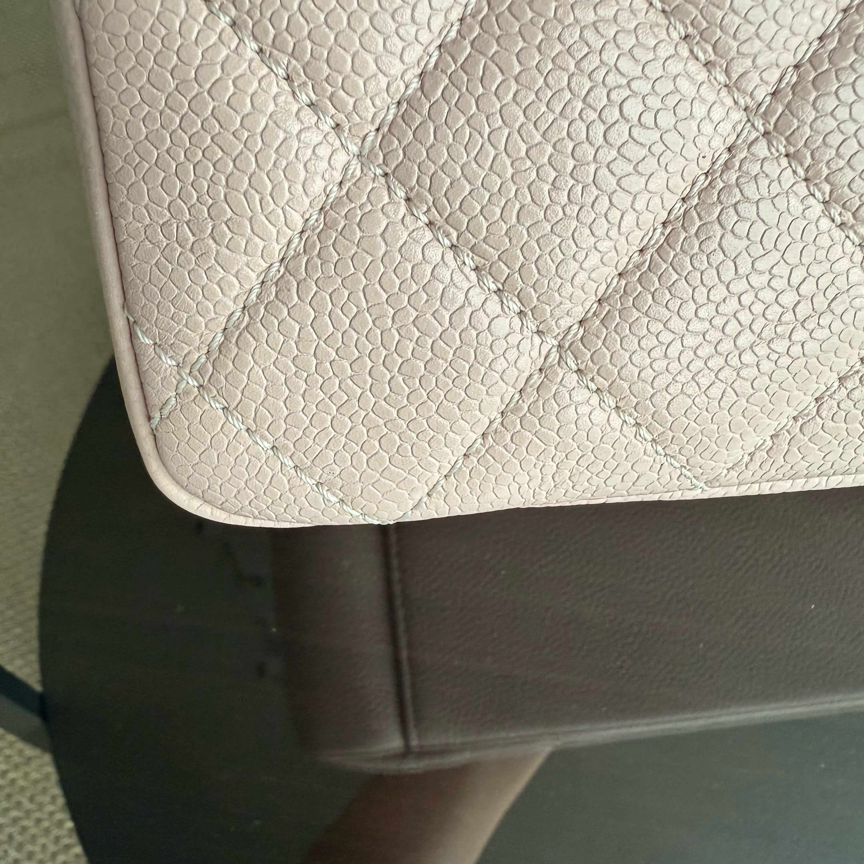 Chanel GST Grand Shopping Tote - Caviar Quilted Light Pink Silver Harwdare Series 18