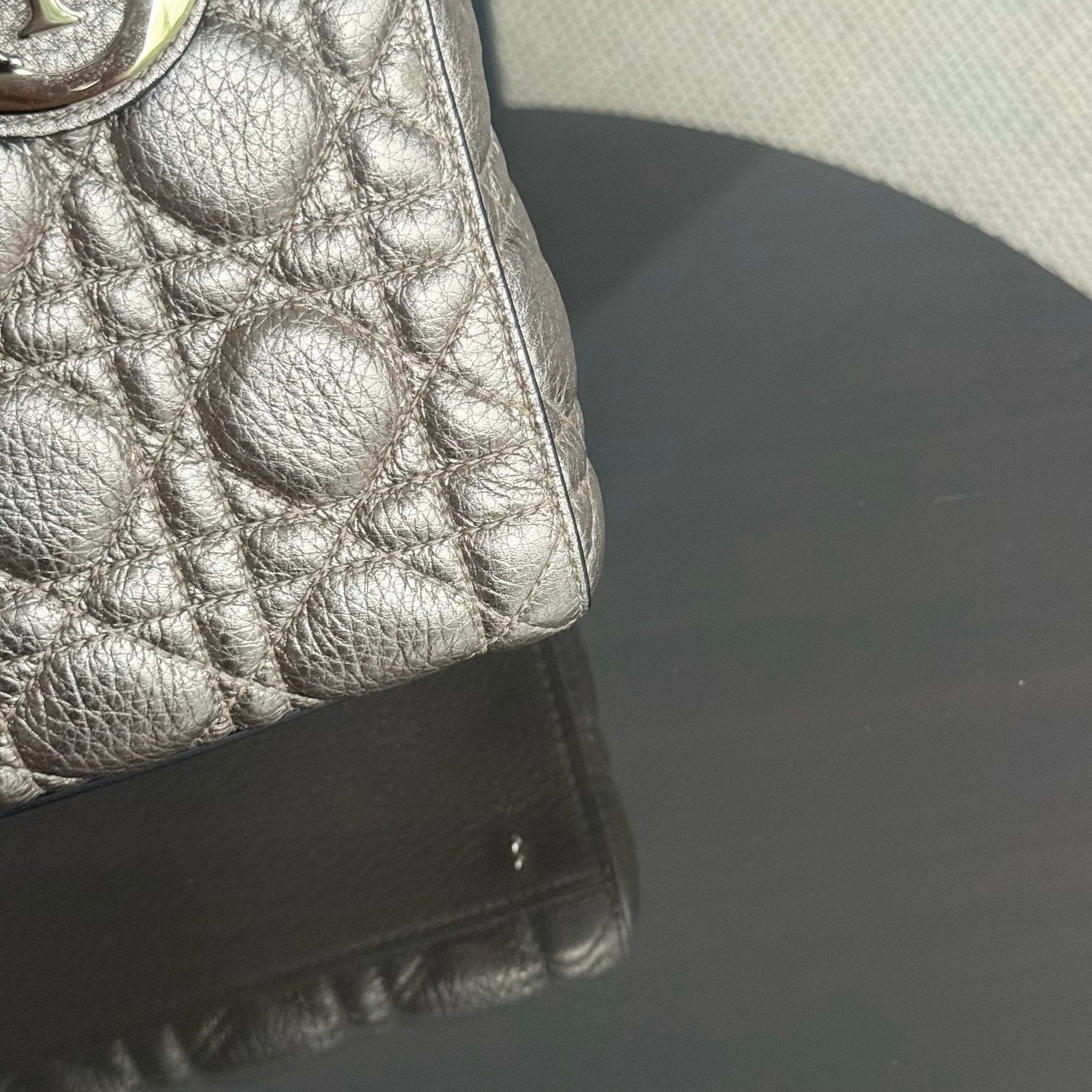 Dior Lady Medium Flap - Cannage Metallic Gold Gold Hardware