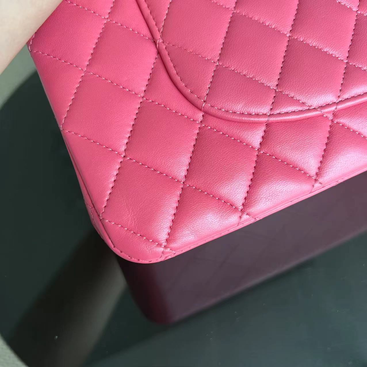 *Unused, Full Set, Receipt* Classic Flap Medium Quilted Lambskin Pink Series 29