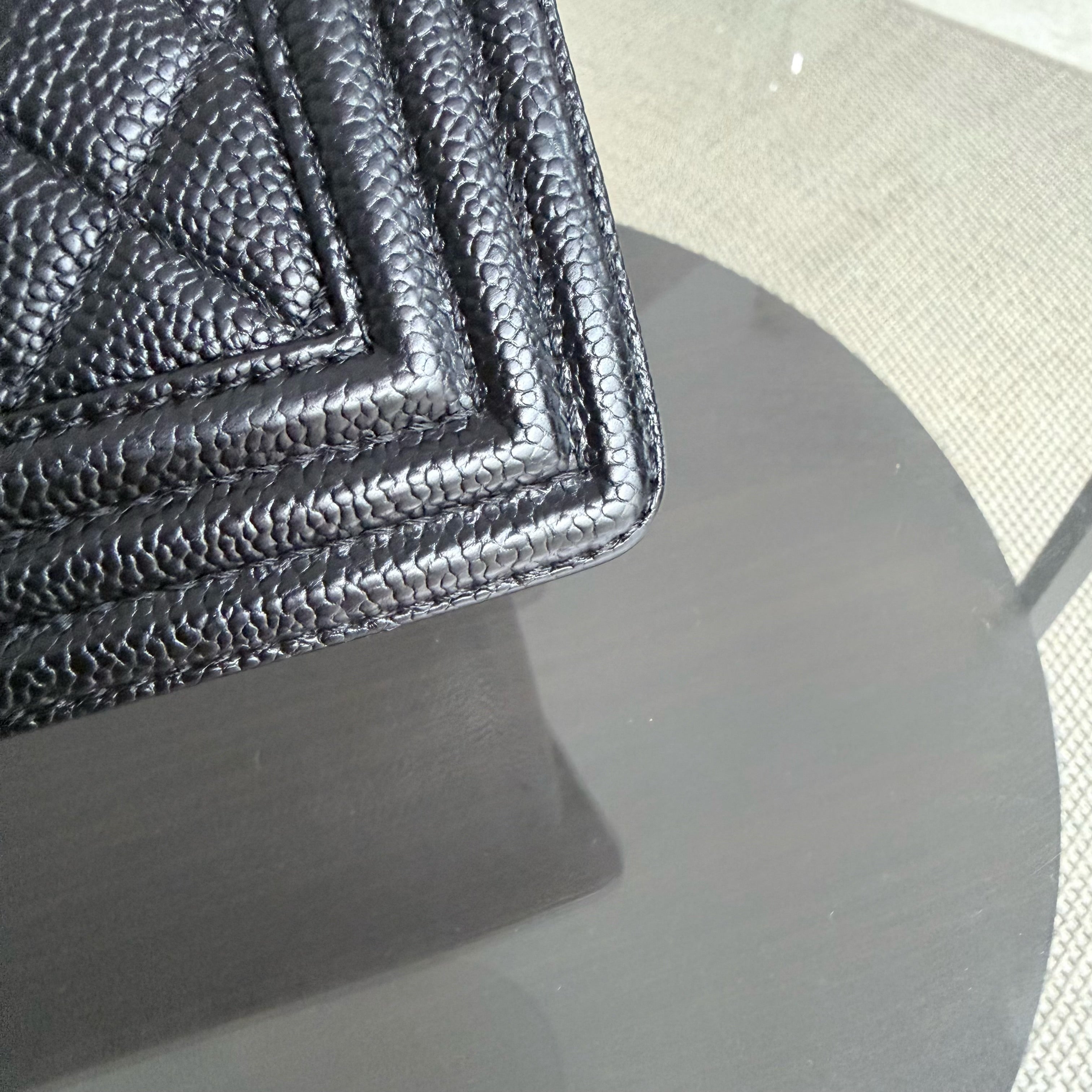 Chanel Boy Medium - Caviar 28CM New Medium Quilted Black Gold Hardware Series 19