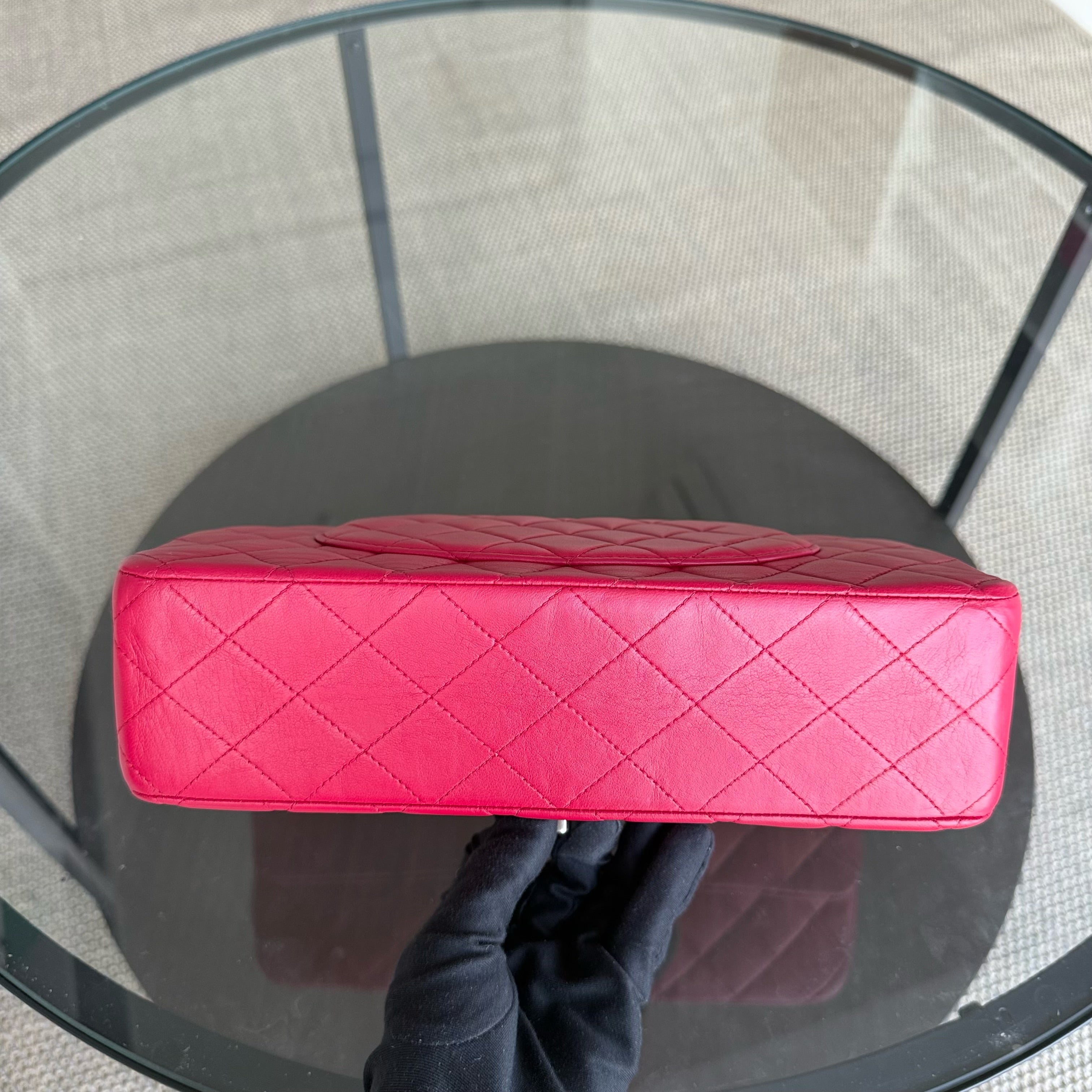 Chanel Classic Flap Medium - 25CM Quilted Lambskin Red Gold Hardware Series 13