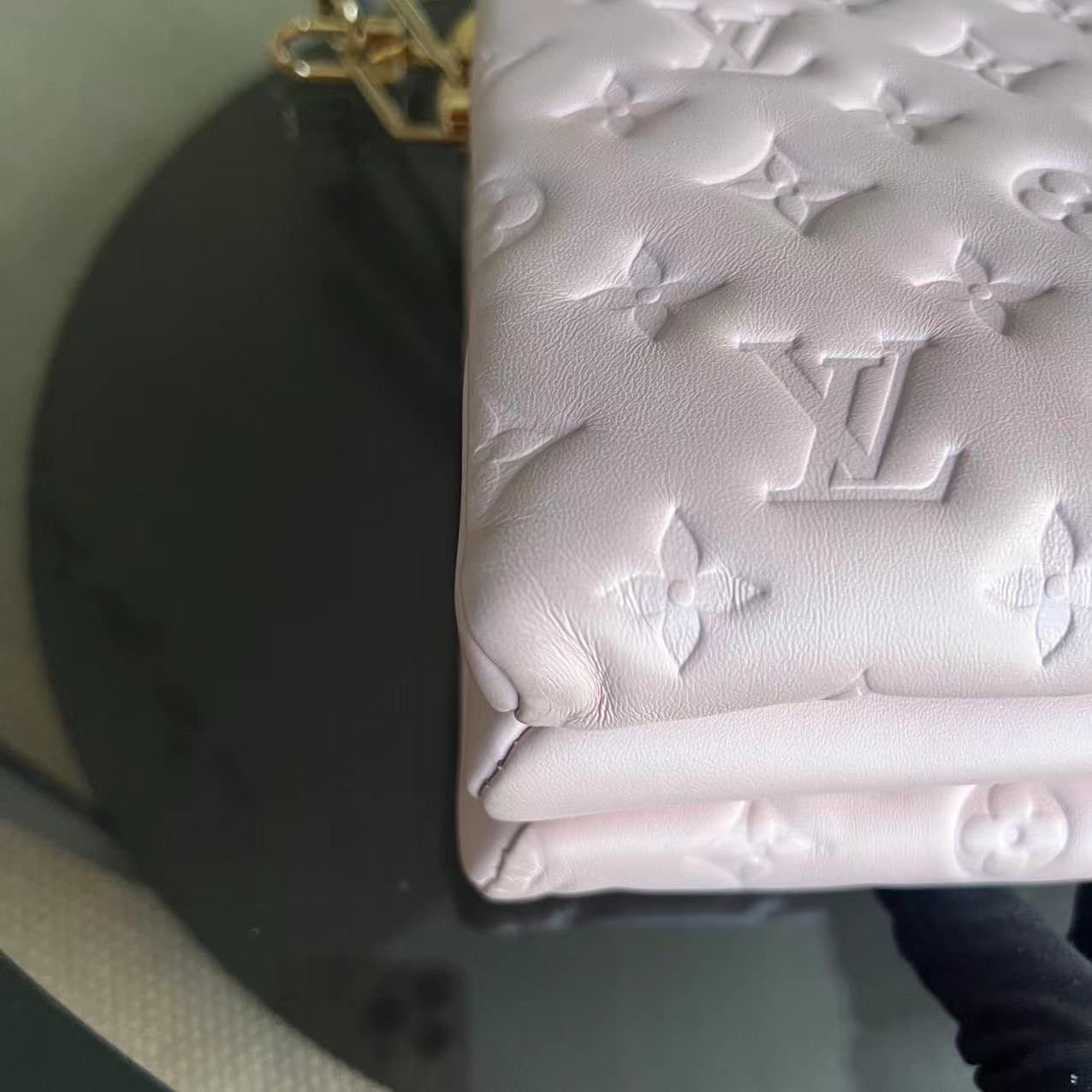 *Full Set Recipet* Louis Vuitton Coussin PM Puffy Lambskin Light Purple Golden Hardware