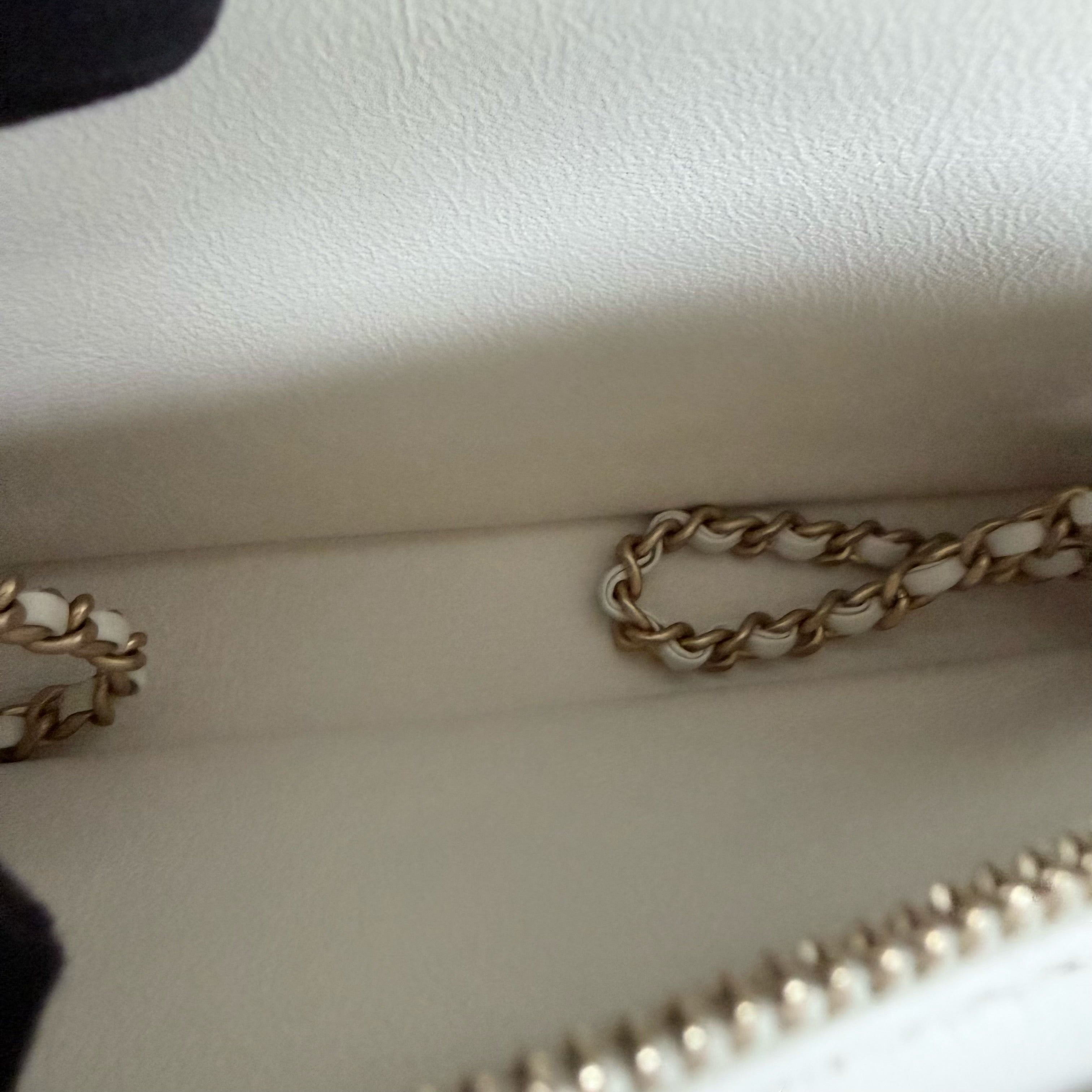 Chanel Coco Chevron Bag - Calfskin White Gold Hardware Series 25