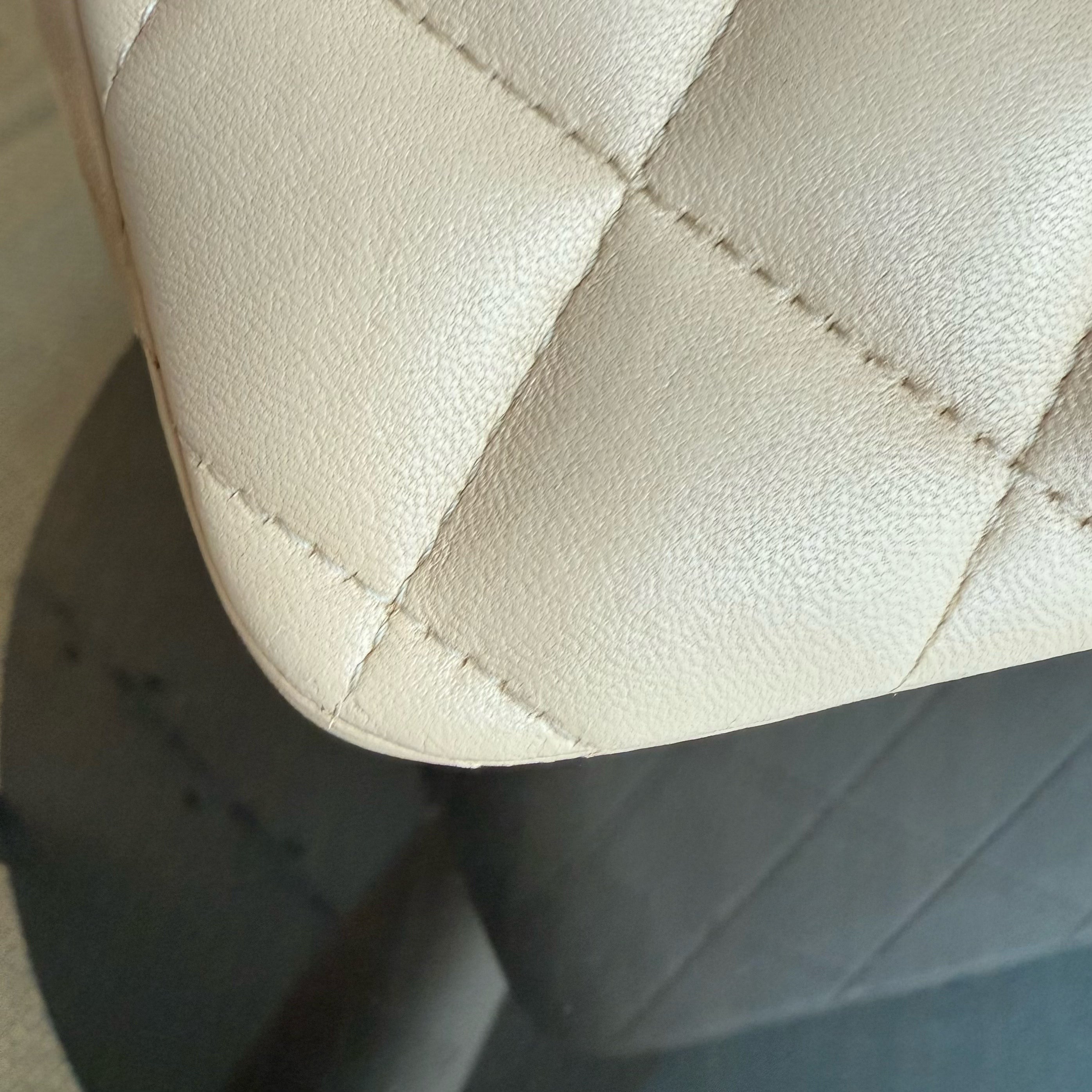Chanel Classic Flap Jumbo - Double Flap 30CM Quilted Lambskin Beige Gold Hardware Series 19