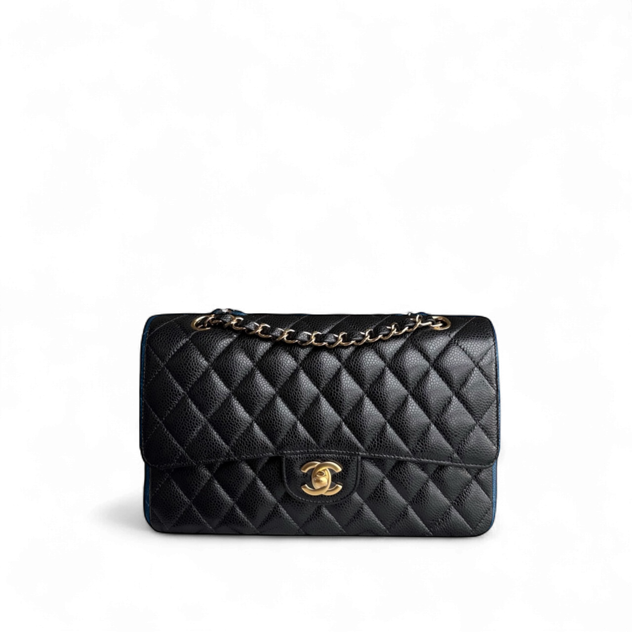 Chanel Classic Flap Medium - Caviar 25CM Quilted Black Gold Hardware Series 30
