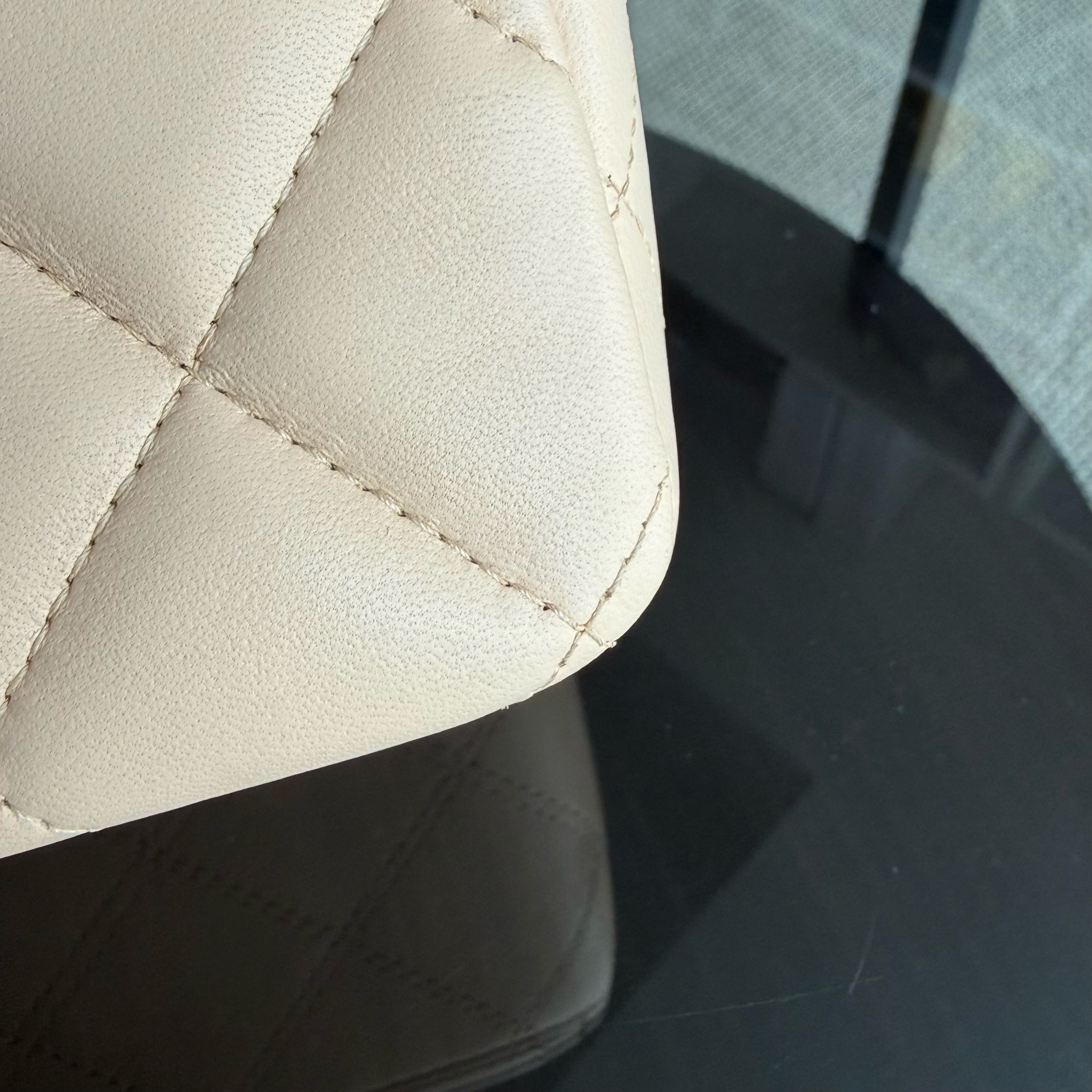 Chanel Classic Flap Jumbo - 30CM Single Flap Quilted Lambskin Beige Silver Hardware Series 14