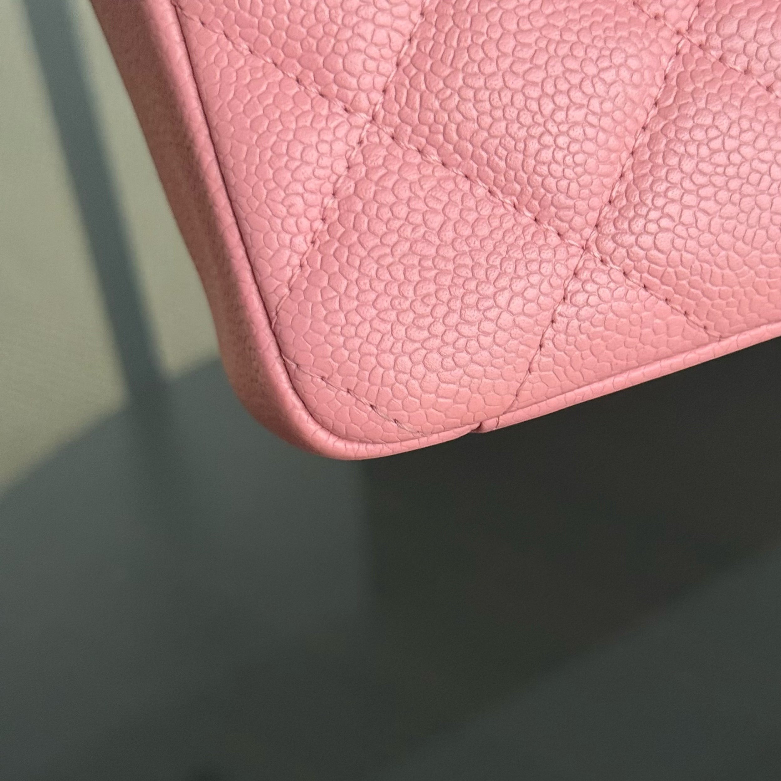 Chanel PST Petite Shopping Tote - Caviar Quilted Light Pink Gold Hardware Series 8