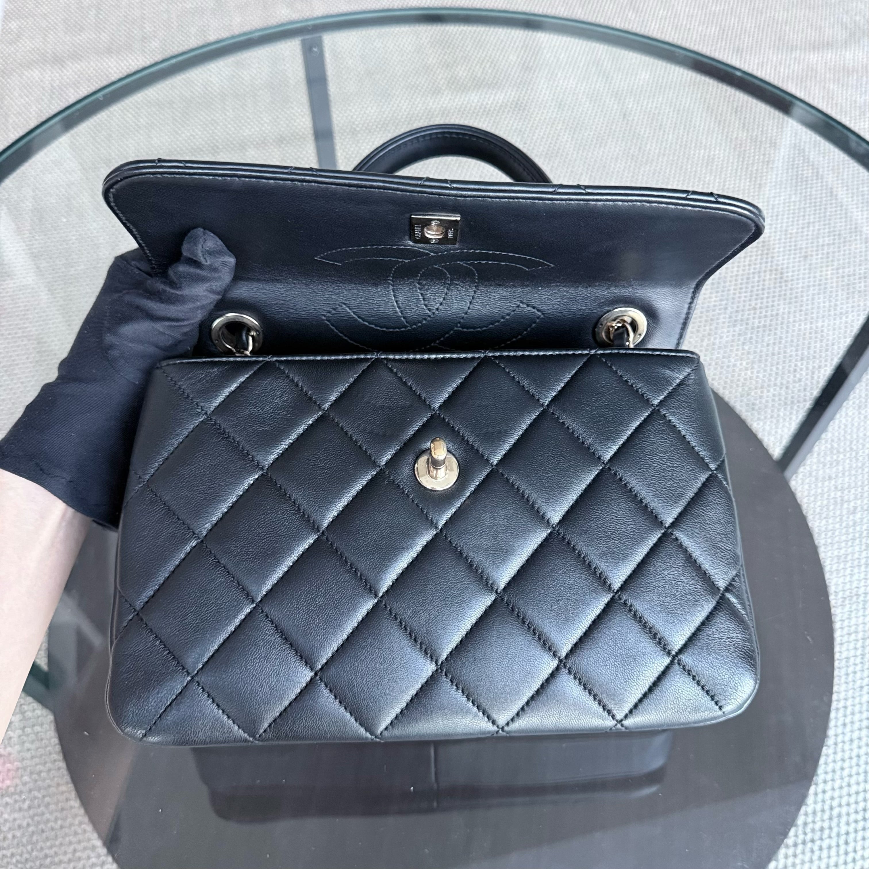 Chanel Trendy CC Small - Quilted Lambskin Black Gold Hardware