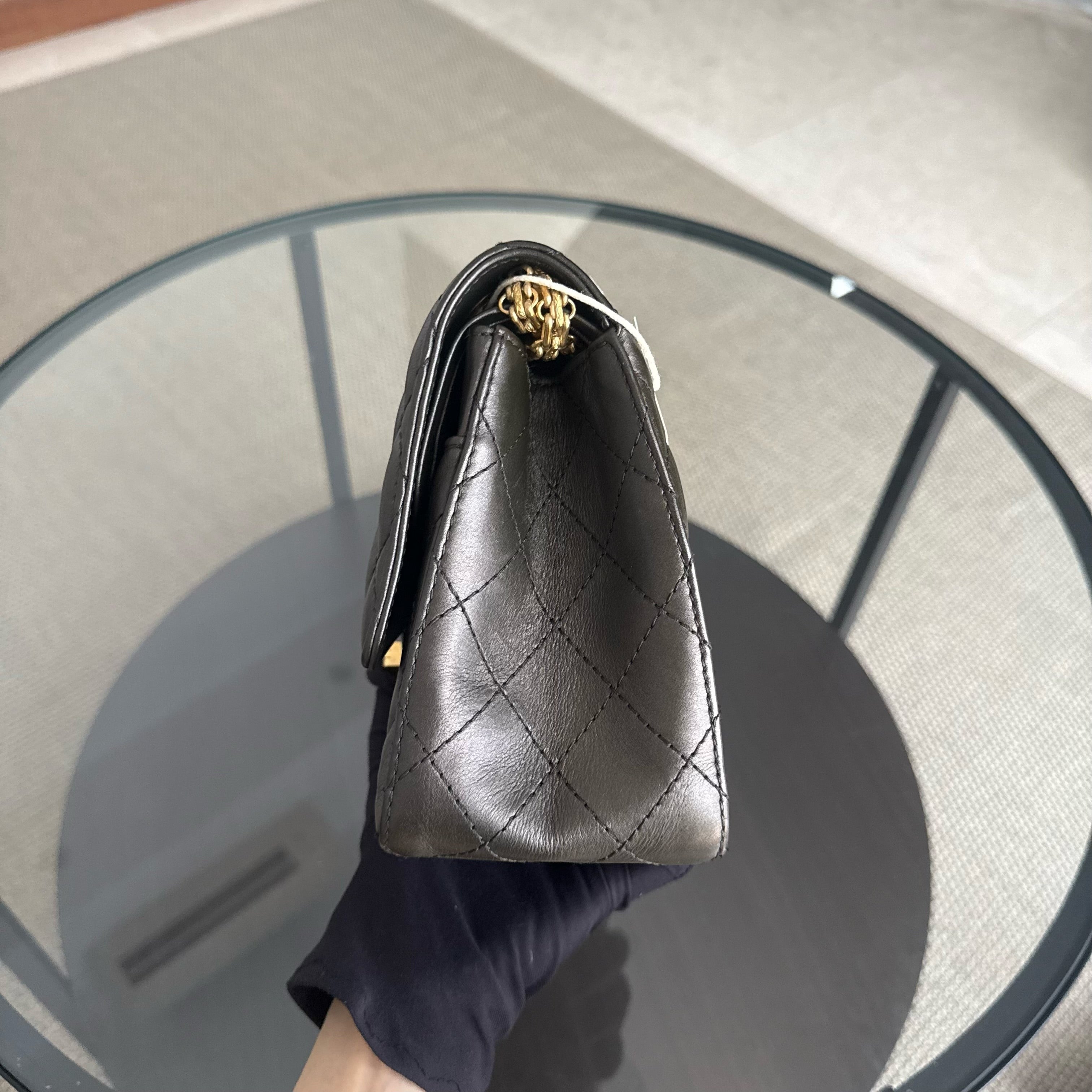 Chanel 2.55 Reissue 226 - Quilted Aged Calfskin Dark Grey Bronze Gold Hardware