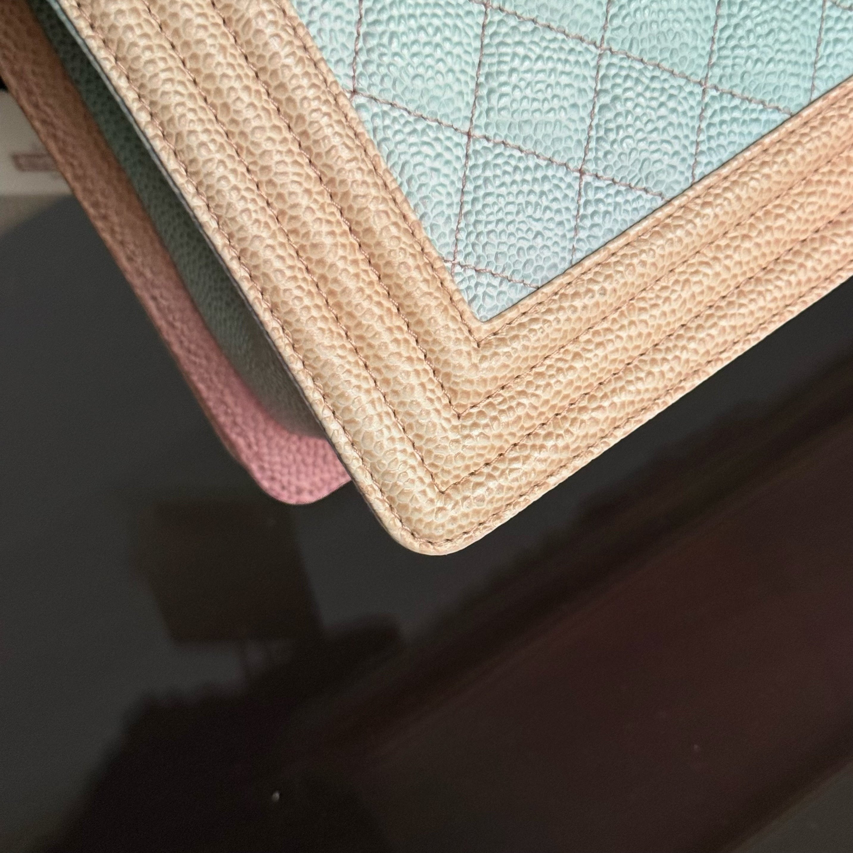 Chanel Boy Medium - Caviar 25CM Quilted Rainbow Limited Edition Series 25