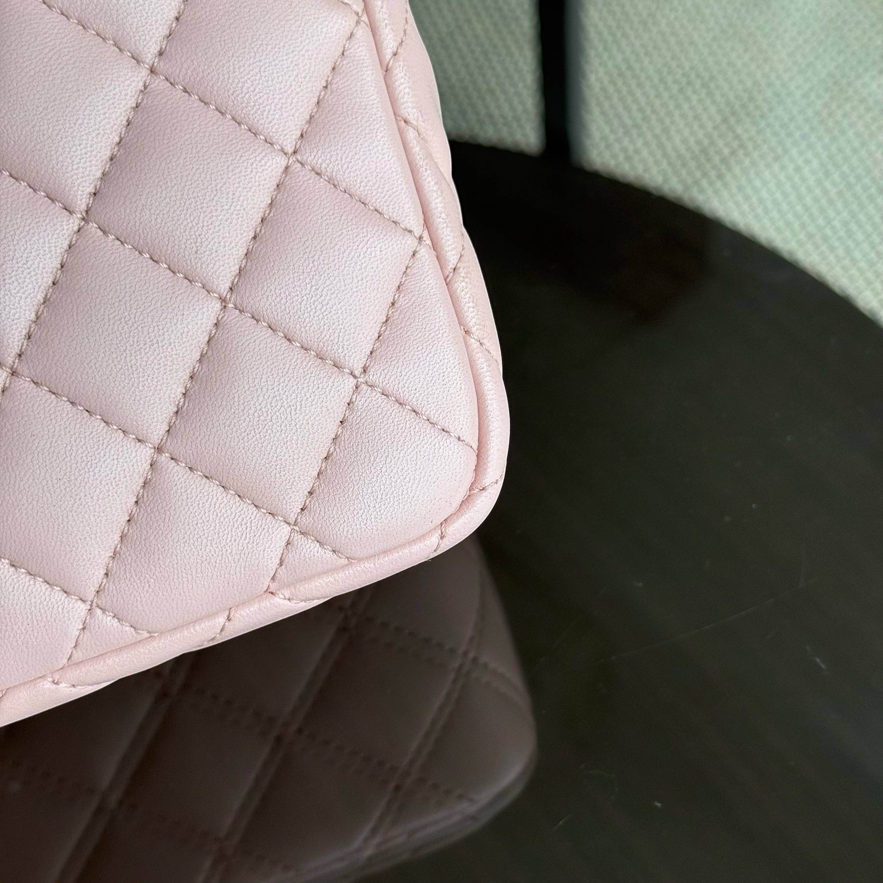 Chanel Seasonal Two-tone Flap Small - Quilted Lambskin Pink Burgundy Gold Hardware Series 23